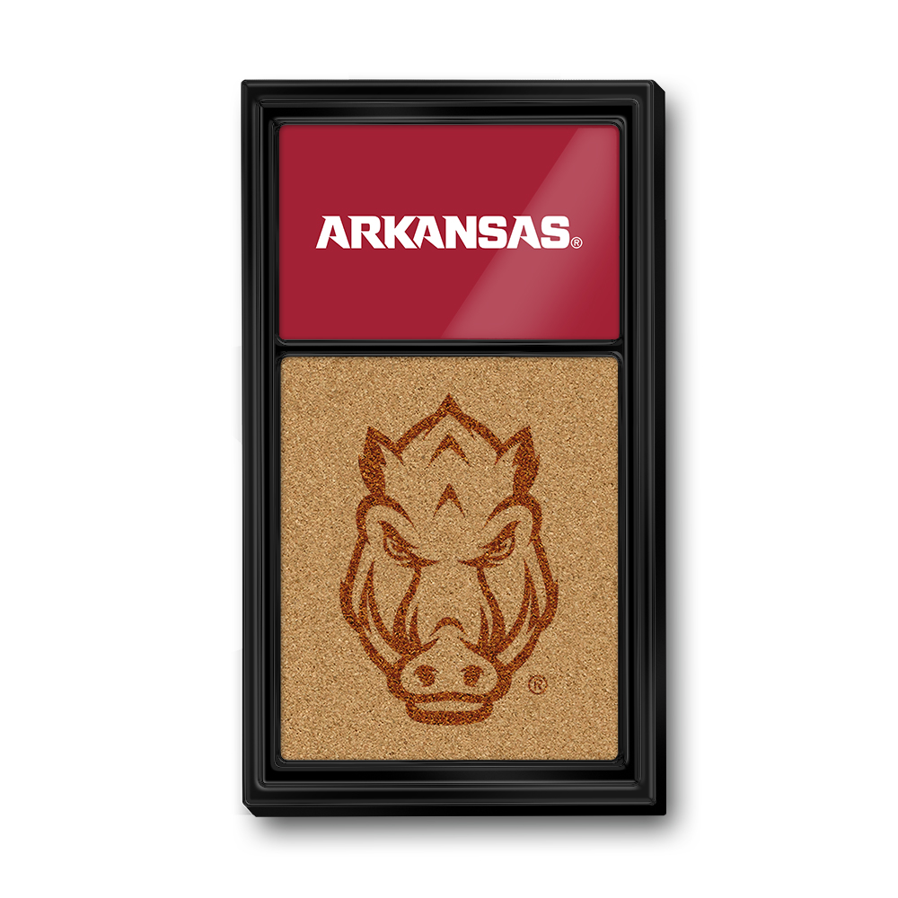 Arkansas Razorbacks: Dual Logo - Cork Note Board