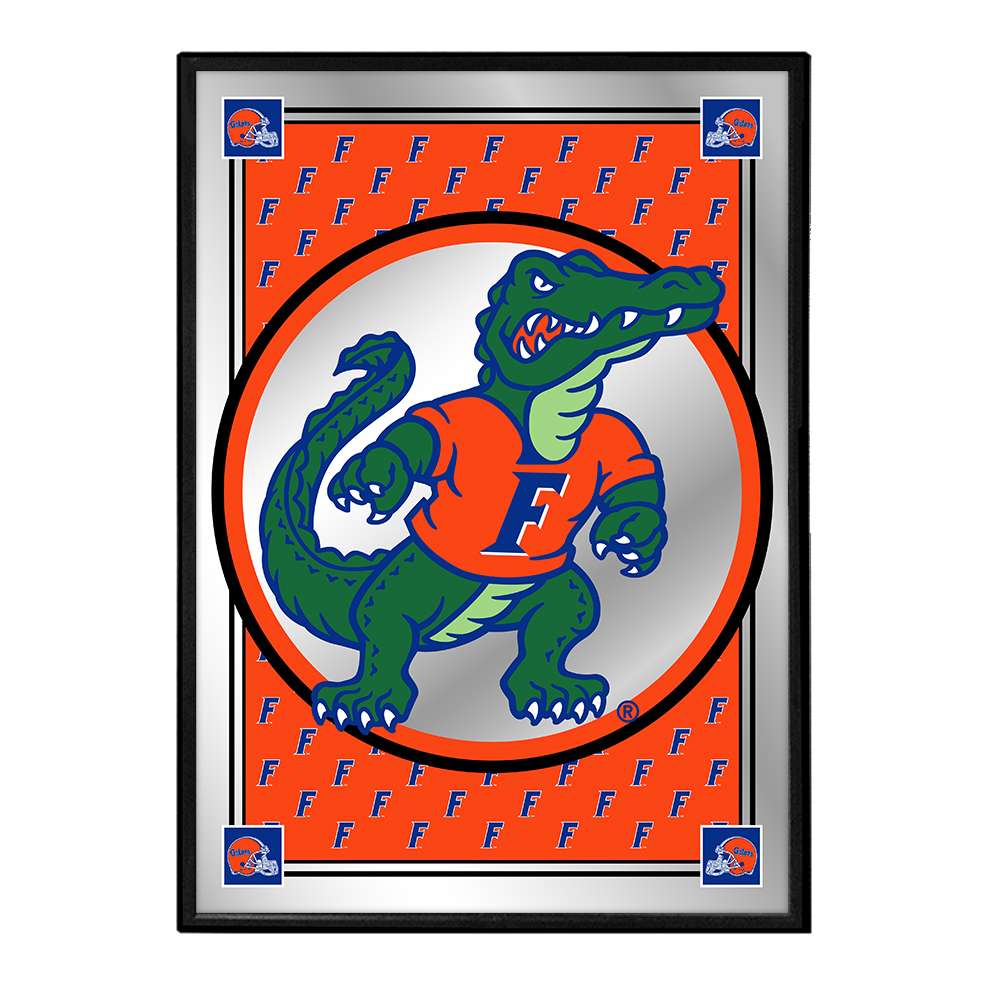 Florida Gators Team Spirit, Mascot - Framed Mirrored Wall Sign  