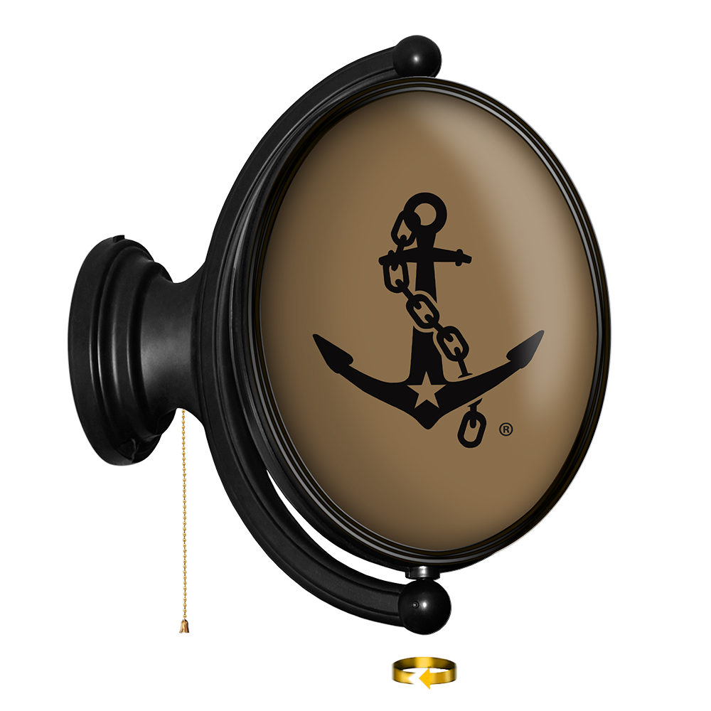 Vanderbilt Commodores: Anchor - Oval Rotating Lighted Wall Sign