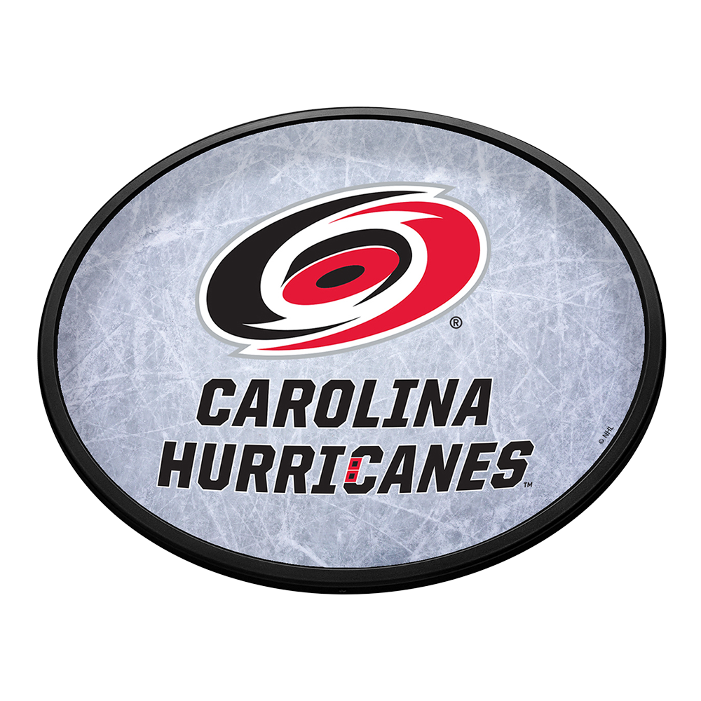 Carolina Hurricanes: Ice Rink - Oval Slimline Lighted Wall Sign