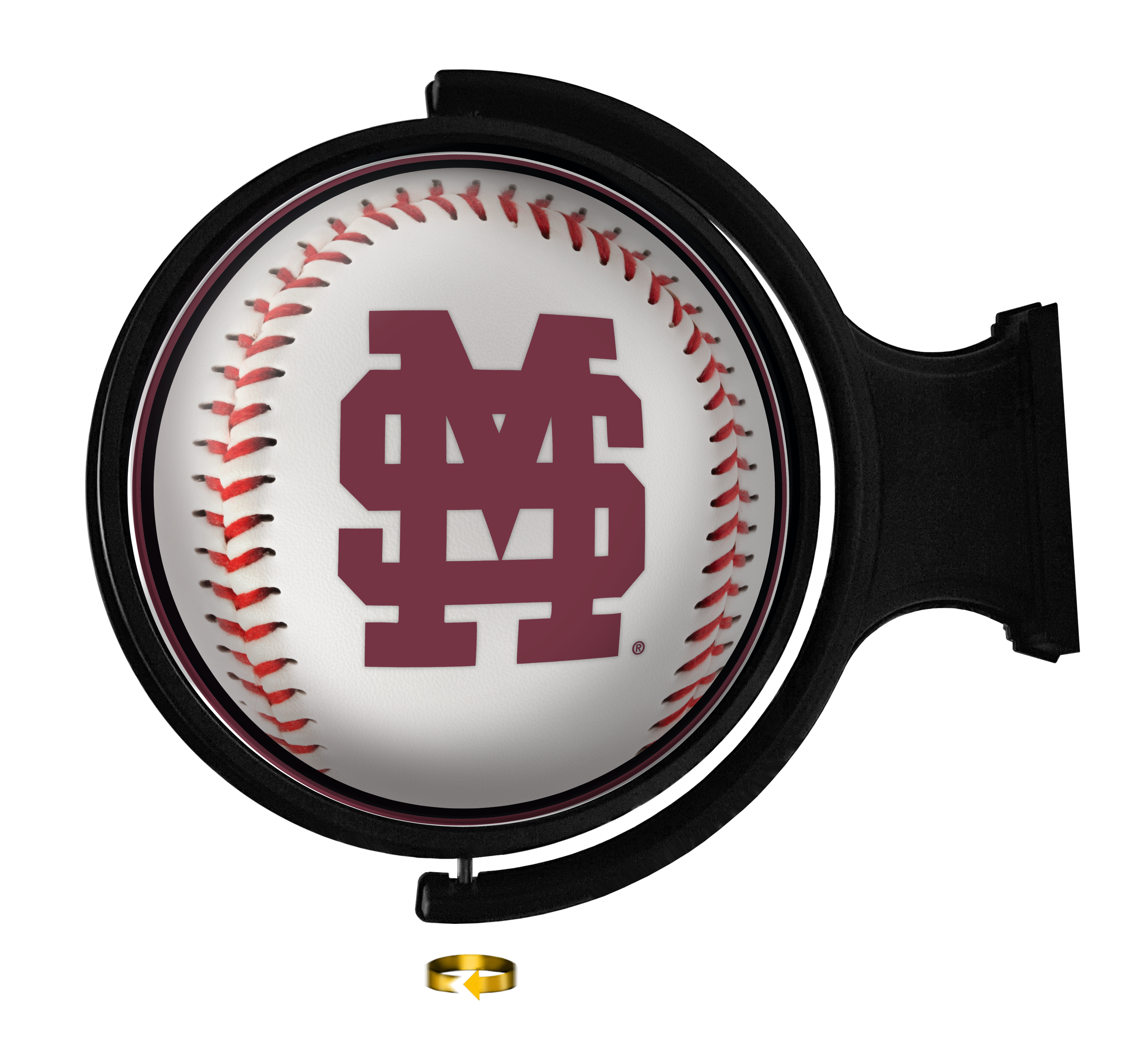 Mississippi State Bulldogs Baseball - Original Round Rotating Lighted Wall Sign