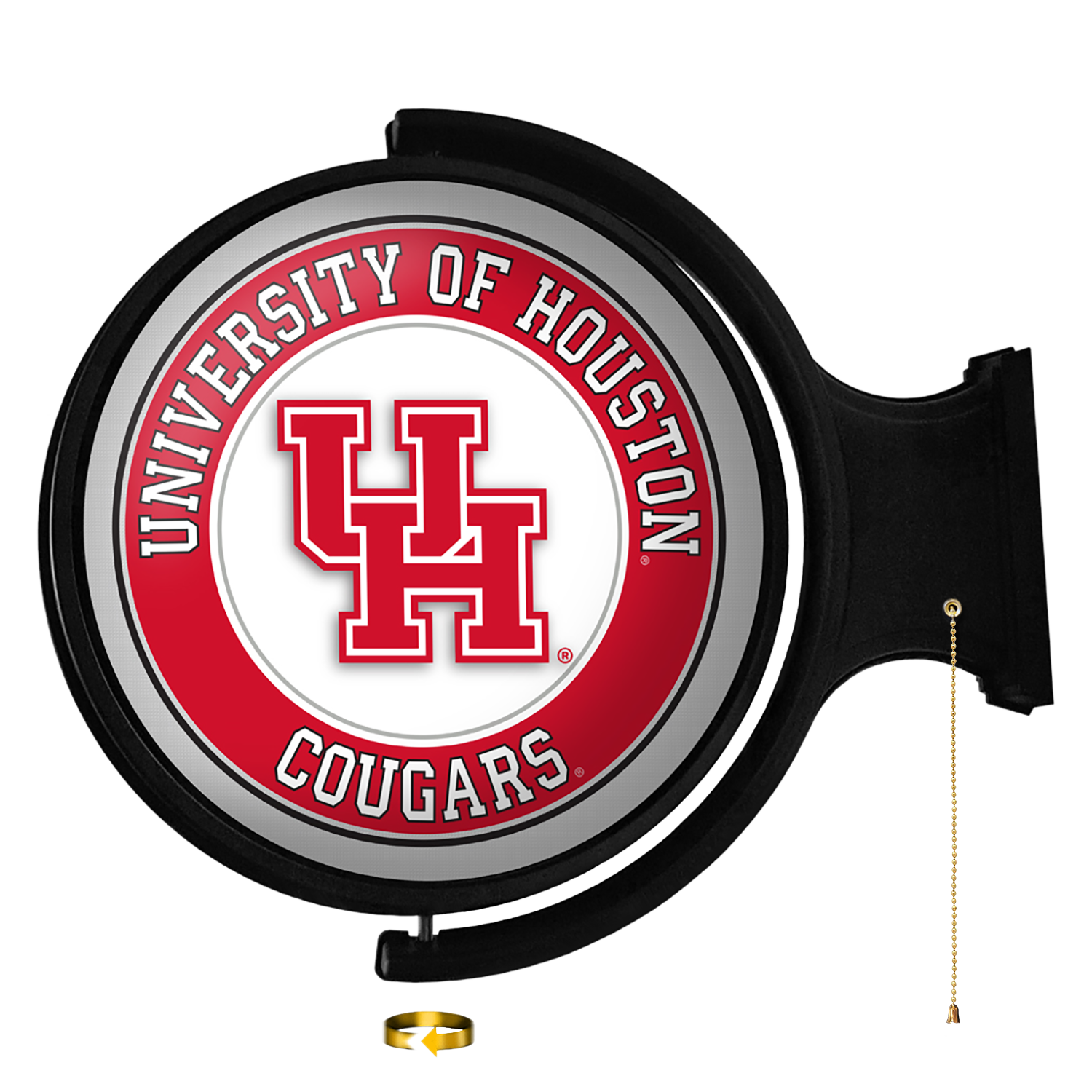 Houston Cougars Original Round Rotating Lighted Wall Sign