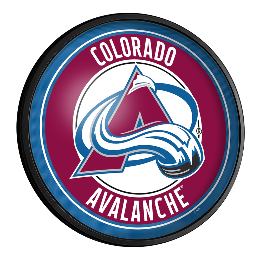 Colorado Avalanche Round Slimline Lighted Wall Sign