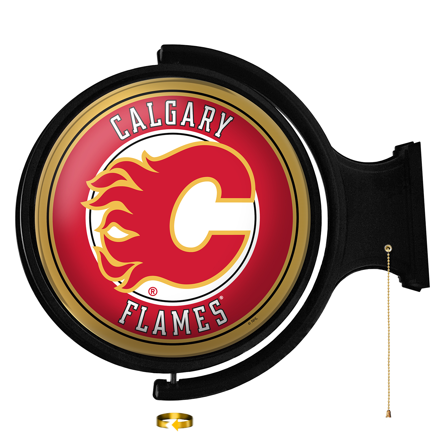 Calgary Flames: Original Round Rotating Lighted Wall Sign
