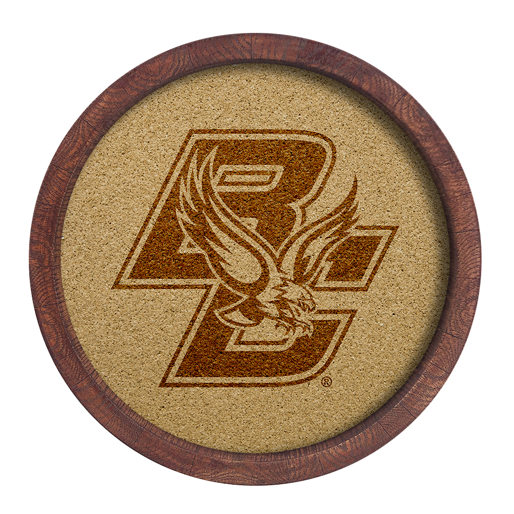 Boston College Eagles: "Faux" Barrel Framed Cork Board  