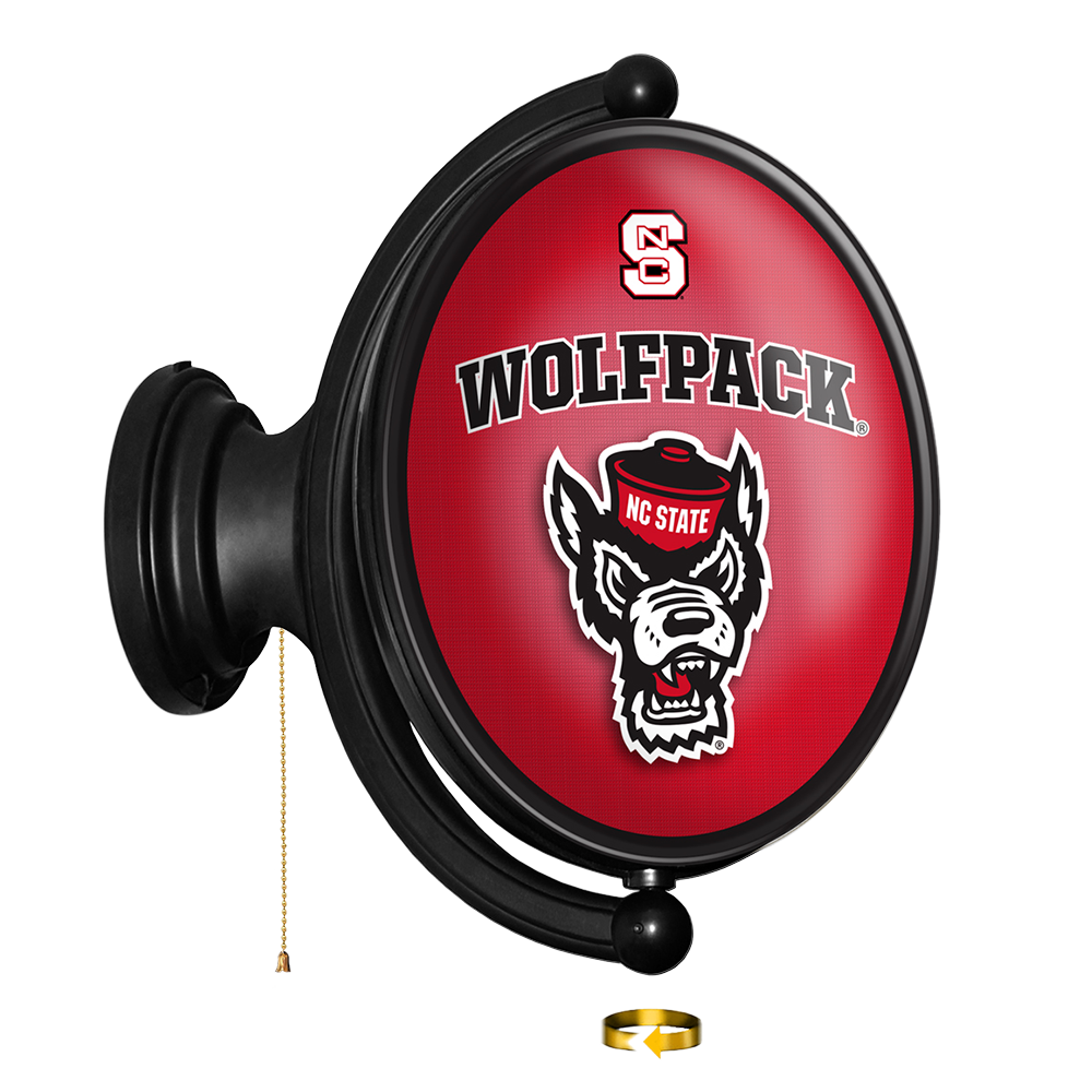 NC State Wolfpack: Tuffy's Face - Original Oval Rotating Lighted Wall Sign