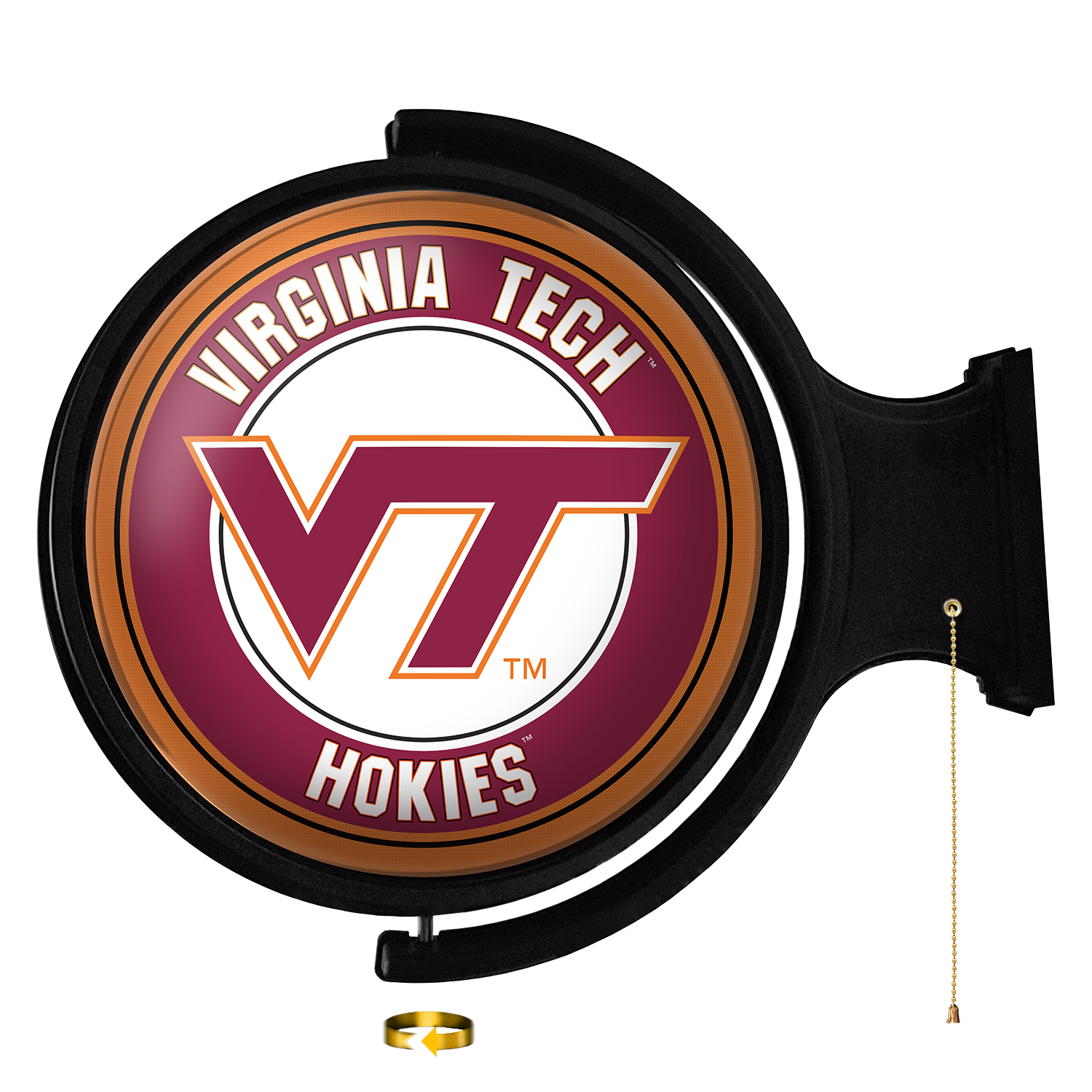 Virginia Tech Hokies: Original Round Lighted Rotating Wall Sign