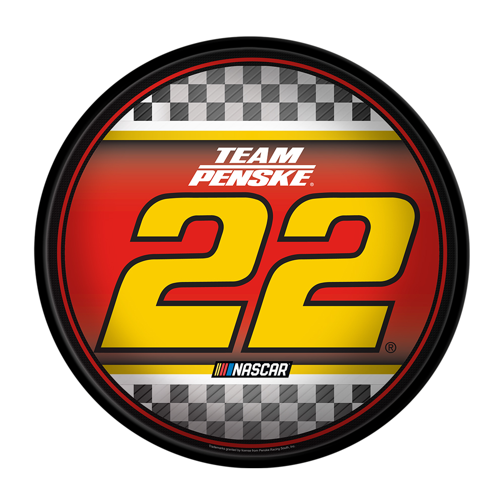 Joey Logano: Checkered Flag - Modern Disc Wall Sign