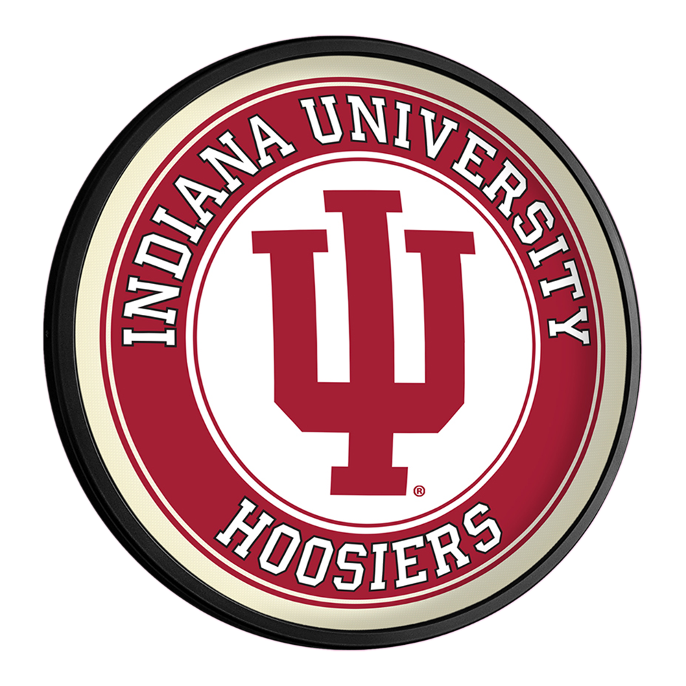 Indiana Hoosiers: Round Slimline Lighted Wall Sign