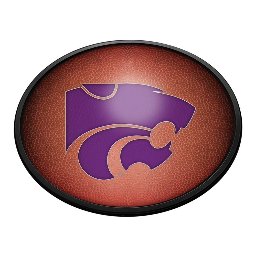 Kansas State Wildcats: Pigskin - Oval Slimline Lighted Wall Sign