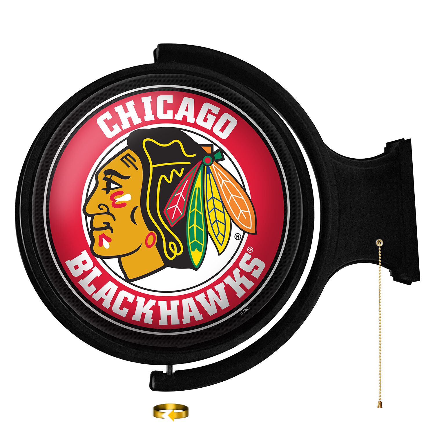 Chicago Blackhawks Original Round Rotating Lighted Wall Sign