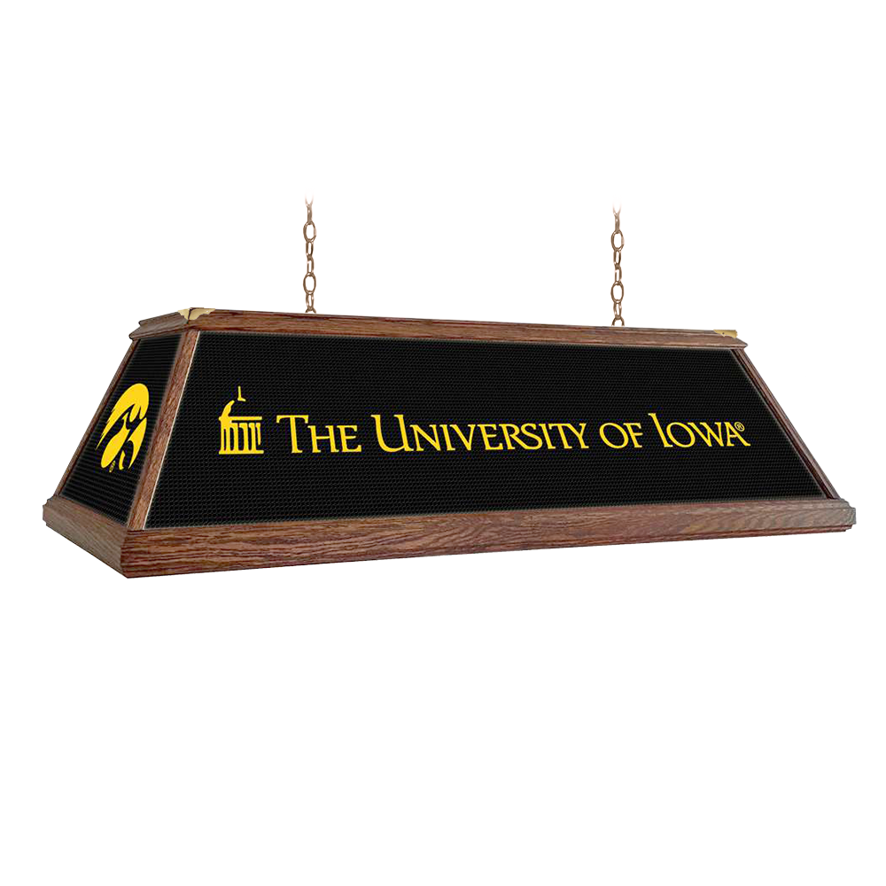 Iowa Hawkeyes: Premium Wood Pool Table Light