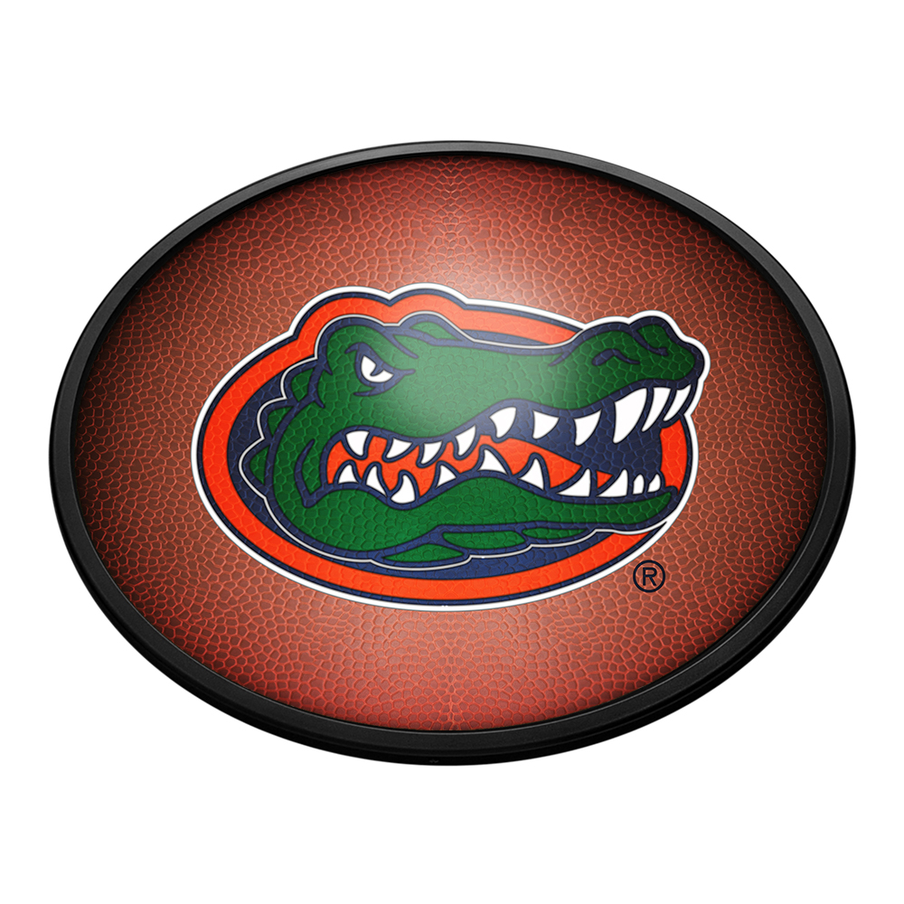 Florida Gators: Pigskin - Oval Slimline Lighted Wall Sign