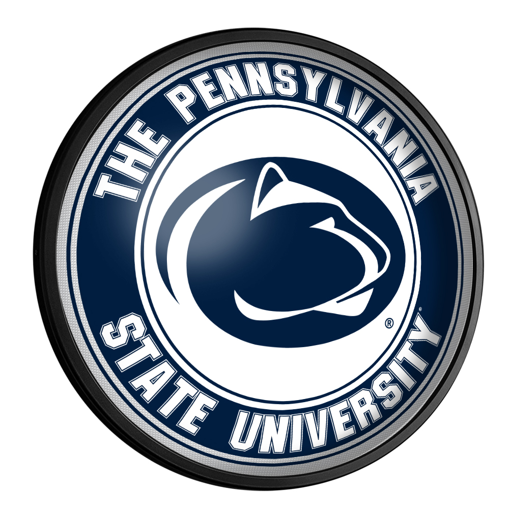 Penn State Nittany Lions: Round Slimline Lighted Wall Sign