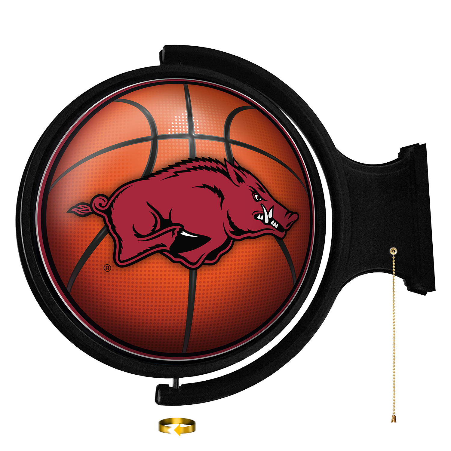Arkansas Razorbacks: Basketball - Original Round Rotating Lighted Wall Sign