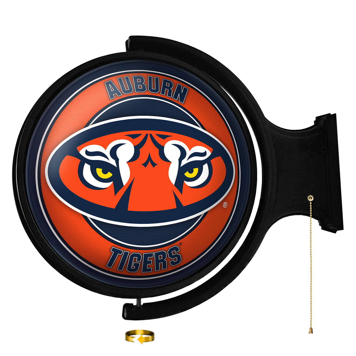 Auburn Tigers: Tiger Eyes - Original Round Rotating Lighted Wall Sign