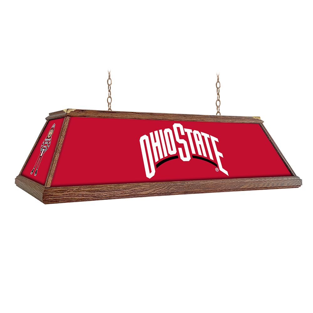 Ohio State Buckeyes: Premium Wood Pool Table Light