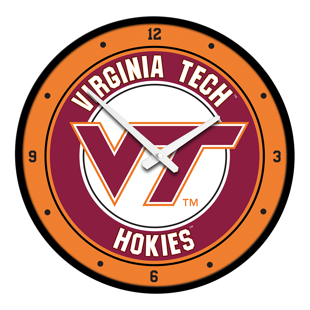 Virginia Tech Hokies: Modern Disc Wall Clock