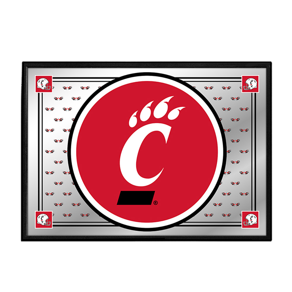 Cincinnati Bearcats Team Spirit, Logo - Framed Mirrored Wall Sign  