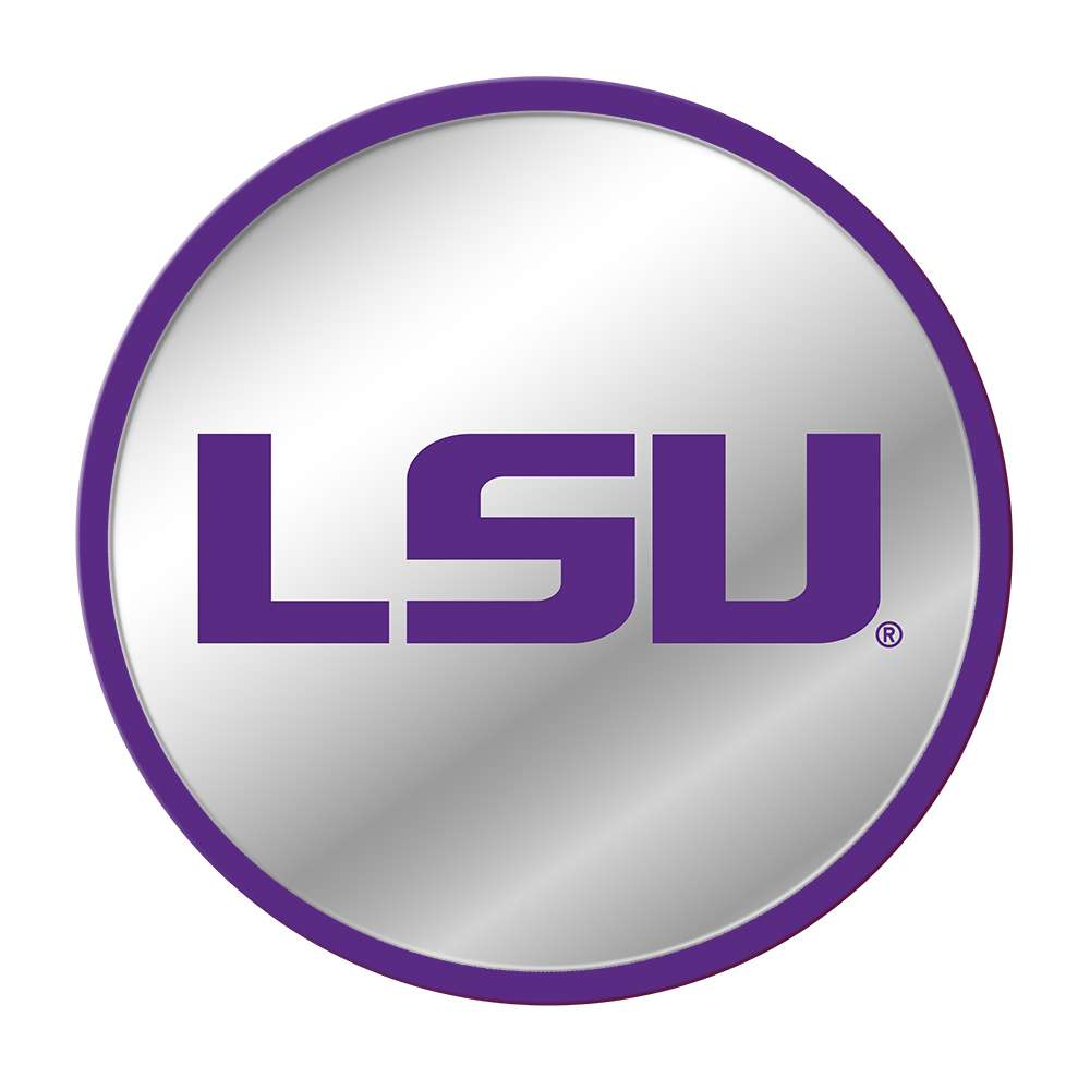 LSU Tigers Modern Disc Mirrored Wall Sign