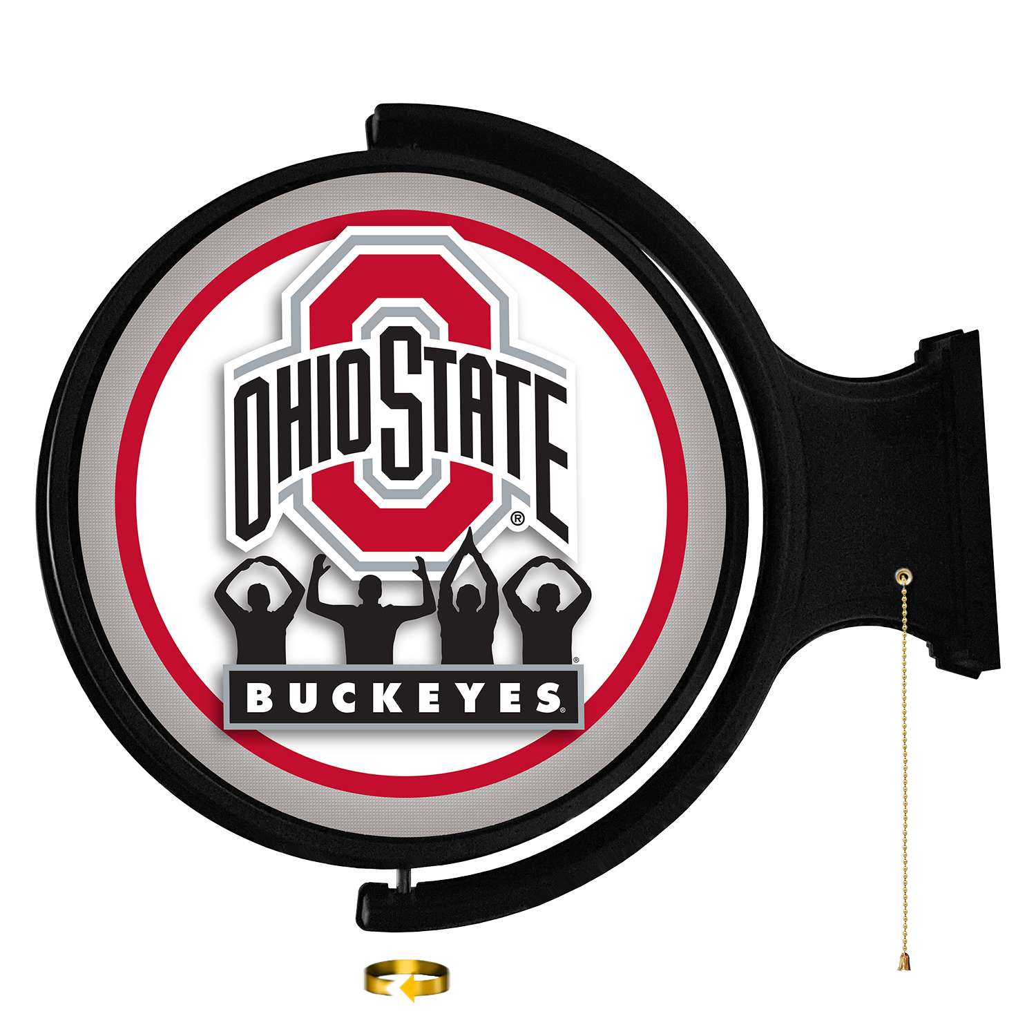 Ohio State Buckeyes O-H-I-O - Original Round Rotating Lighted Wall Sign