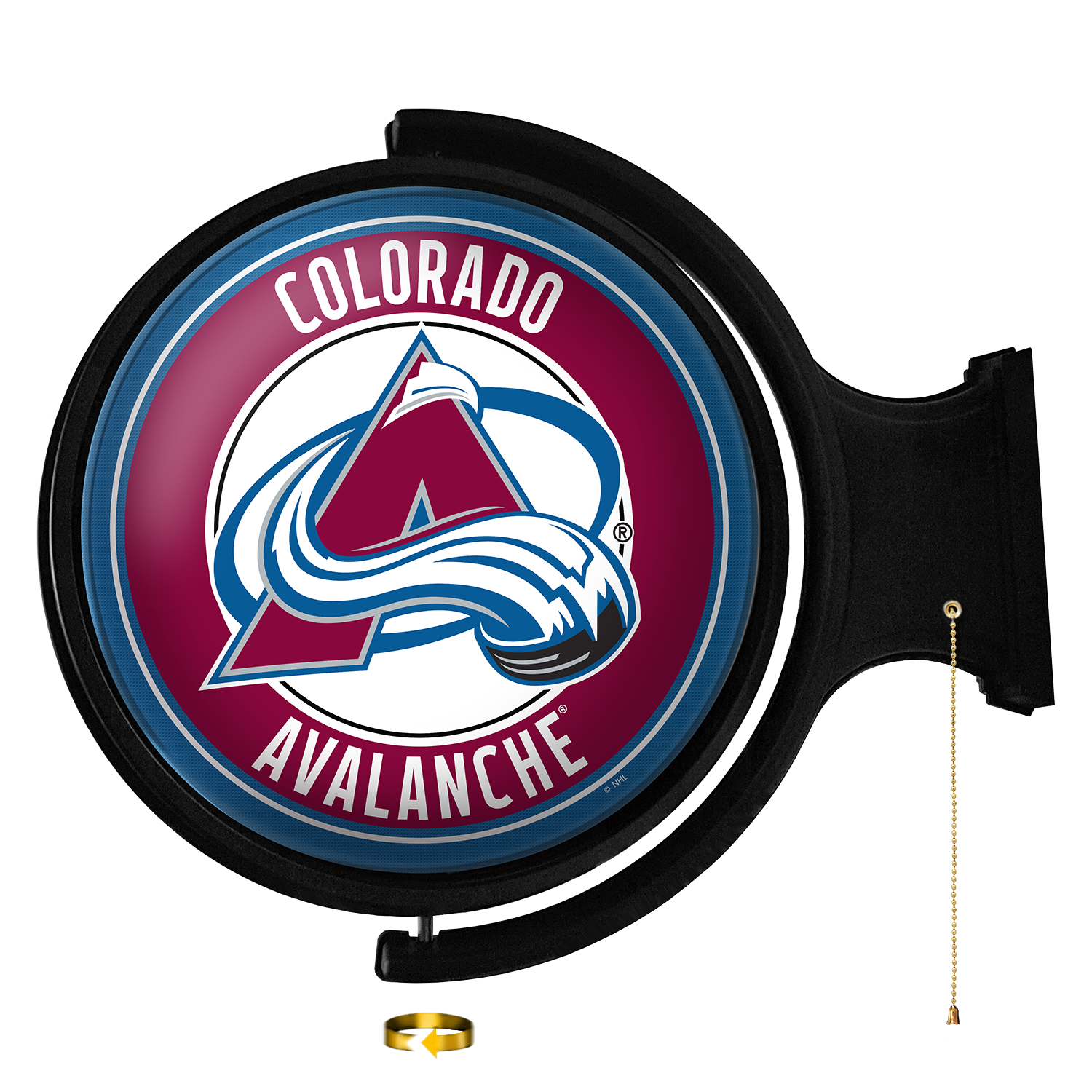 Colorado Avalanche: Original Round Rotating Lighted Wall Sign  