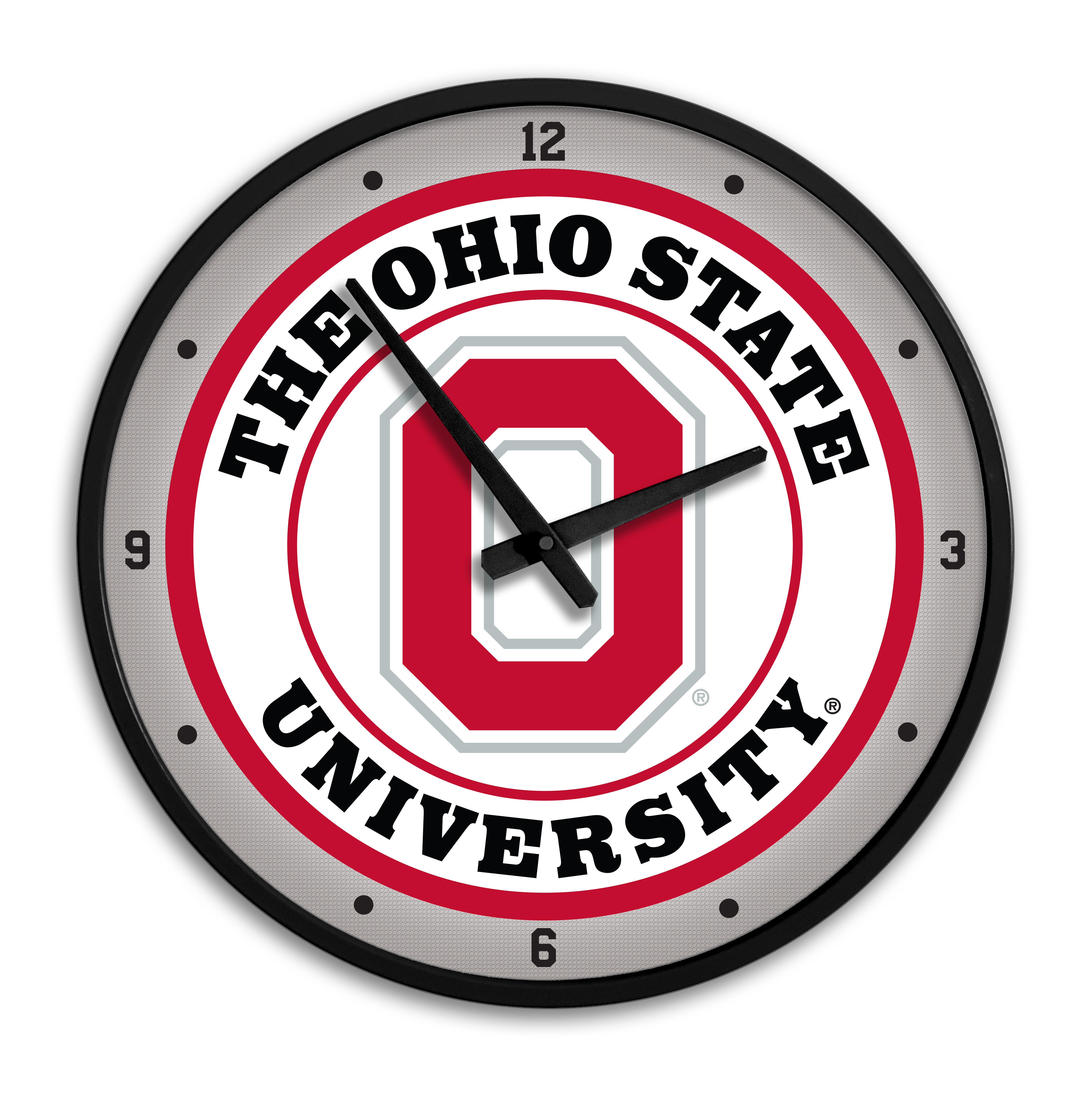 Ohio State Buckeyes: Block O - Modern Disc Wall Clock