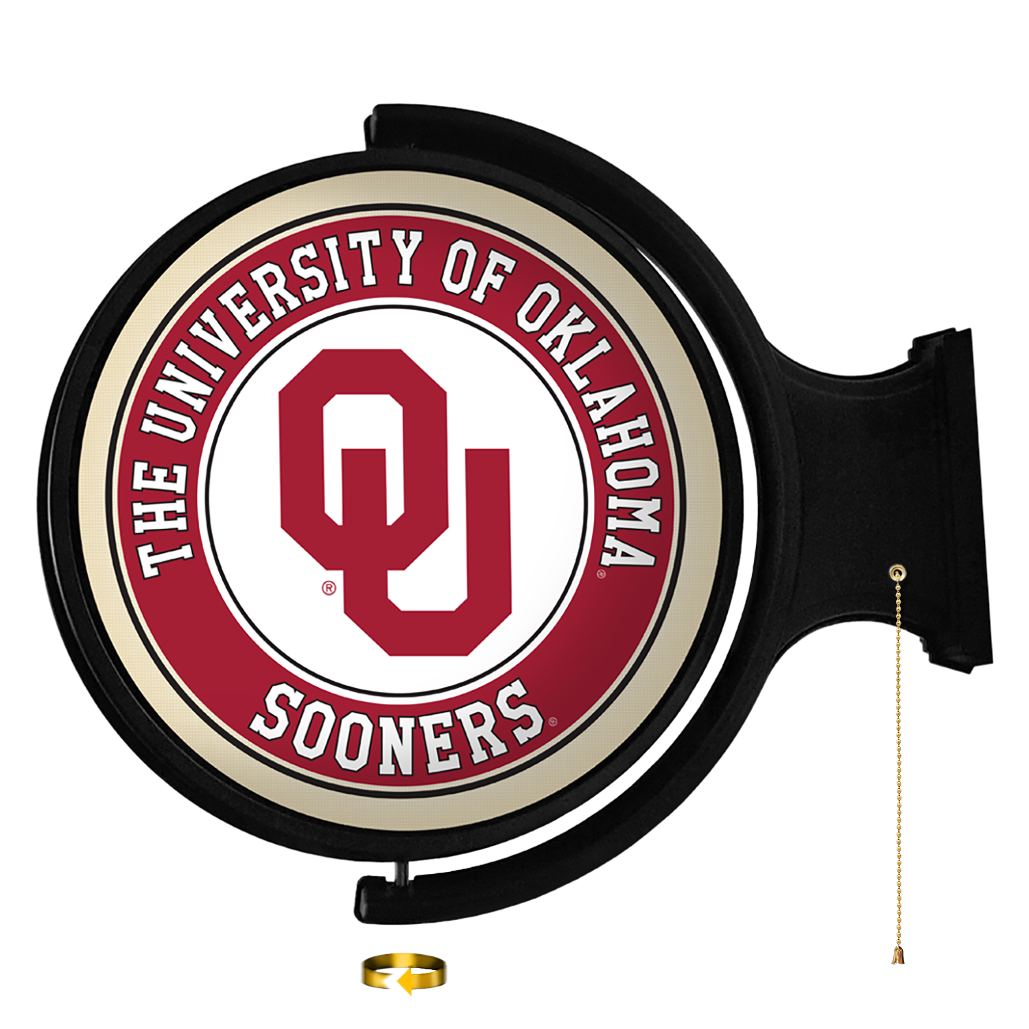 Oklahoma Sooners: Original Round Rotating Lighted Wall Sign