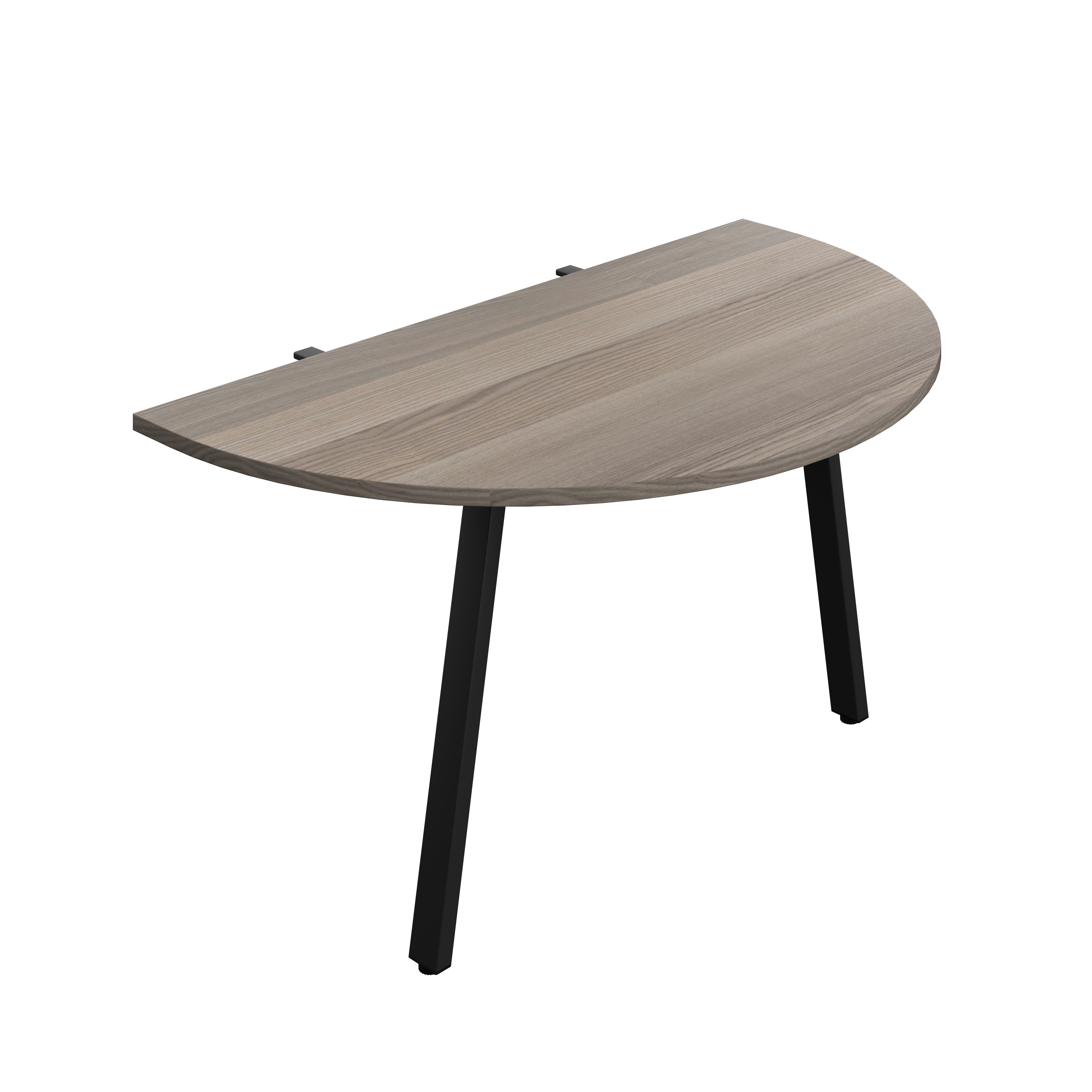 Synergy Screen Depth D-End Single Person Bench : A-Frame Leg : 1400 | 800 | Grey Oak/Black