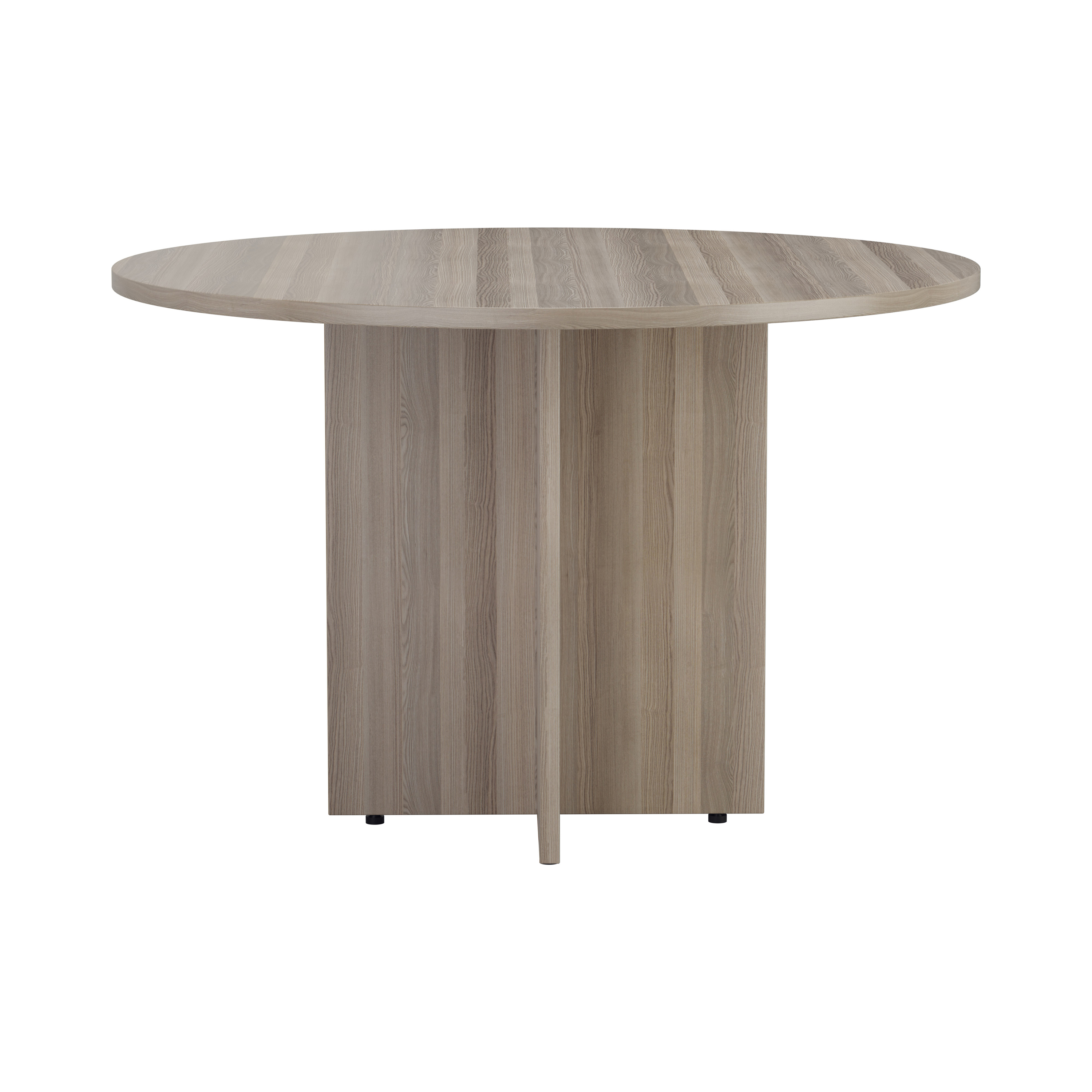 Round Meeting Table (FSC) | 1100mm | Grey Oak thumbnail 3