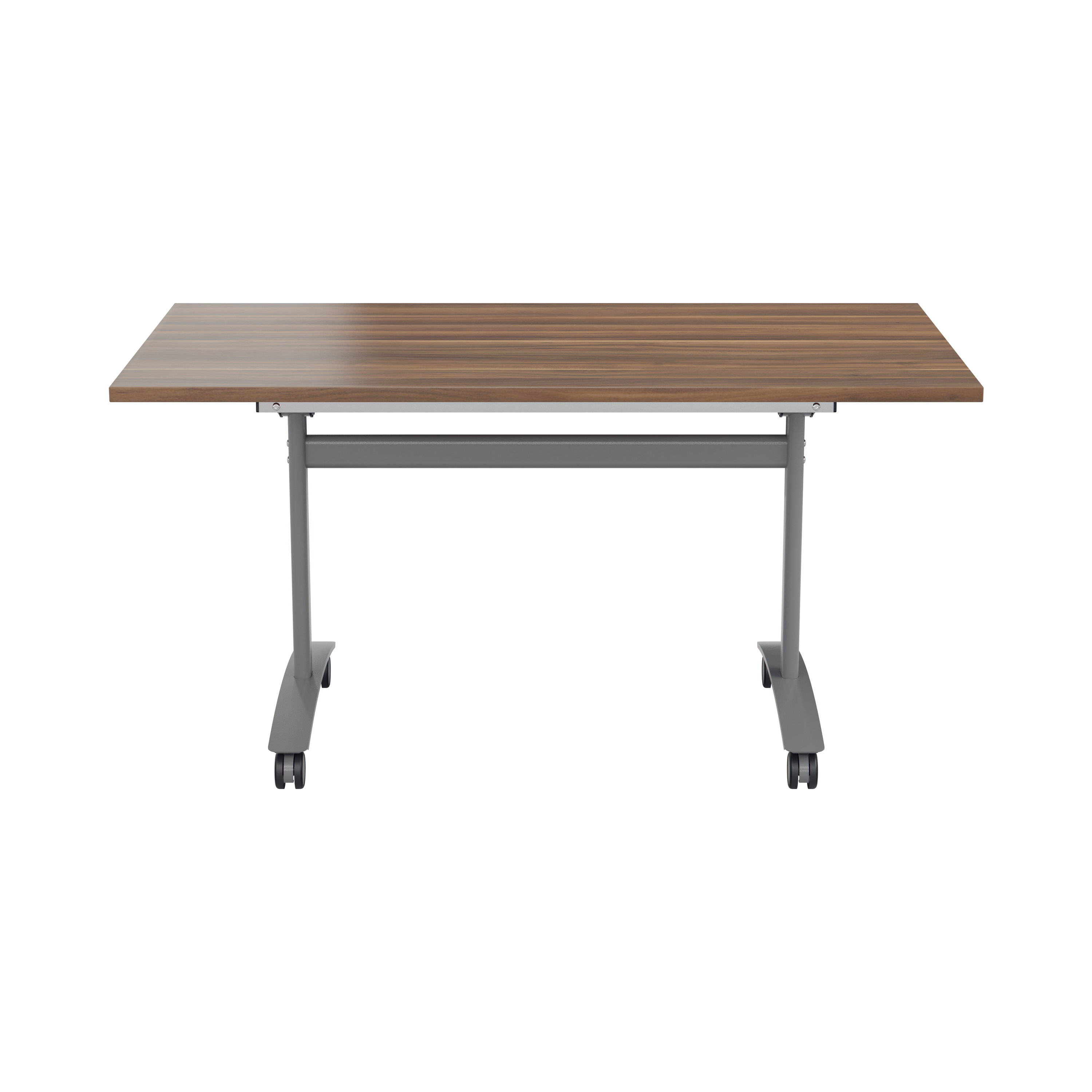 One Rectangular Tilting Table (FSC) | 1200 X 700 | Dark Walnut/Silver thumbnail 2