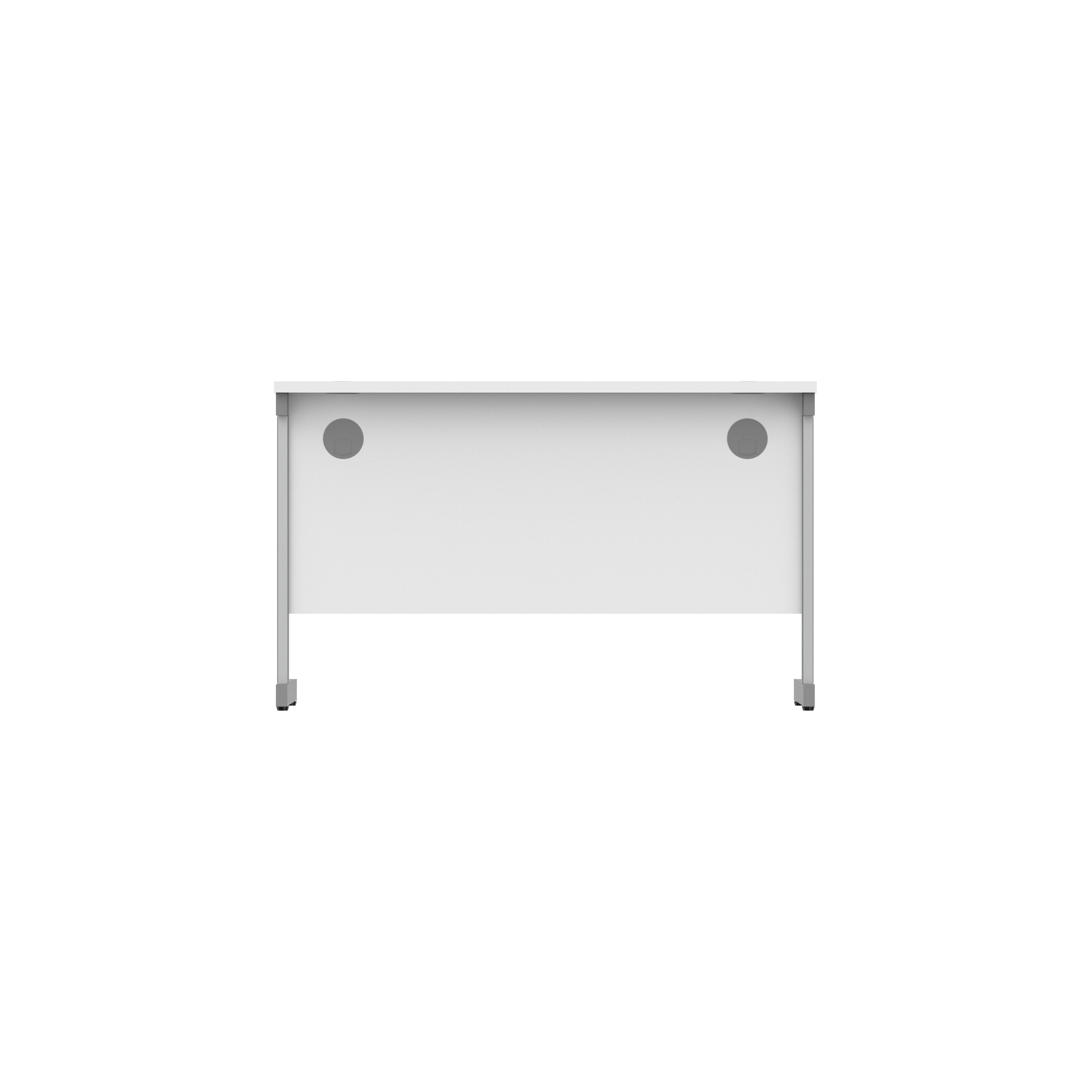Office Rectangular Desk with Steel Single Upright Cantilever Frame (FSC) | 1200X600 | Arctic White/Graphite thumbnail 5