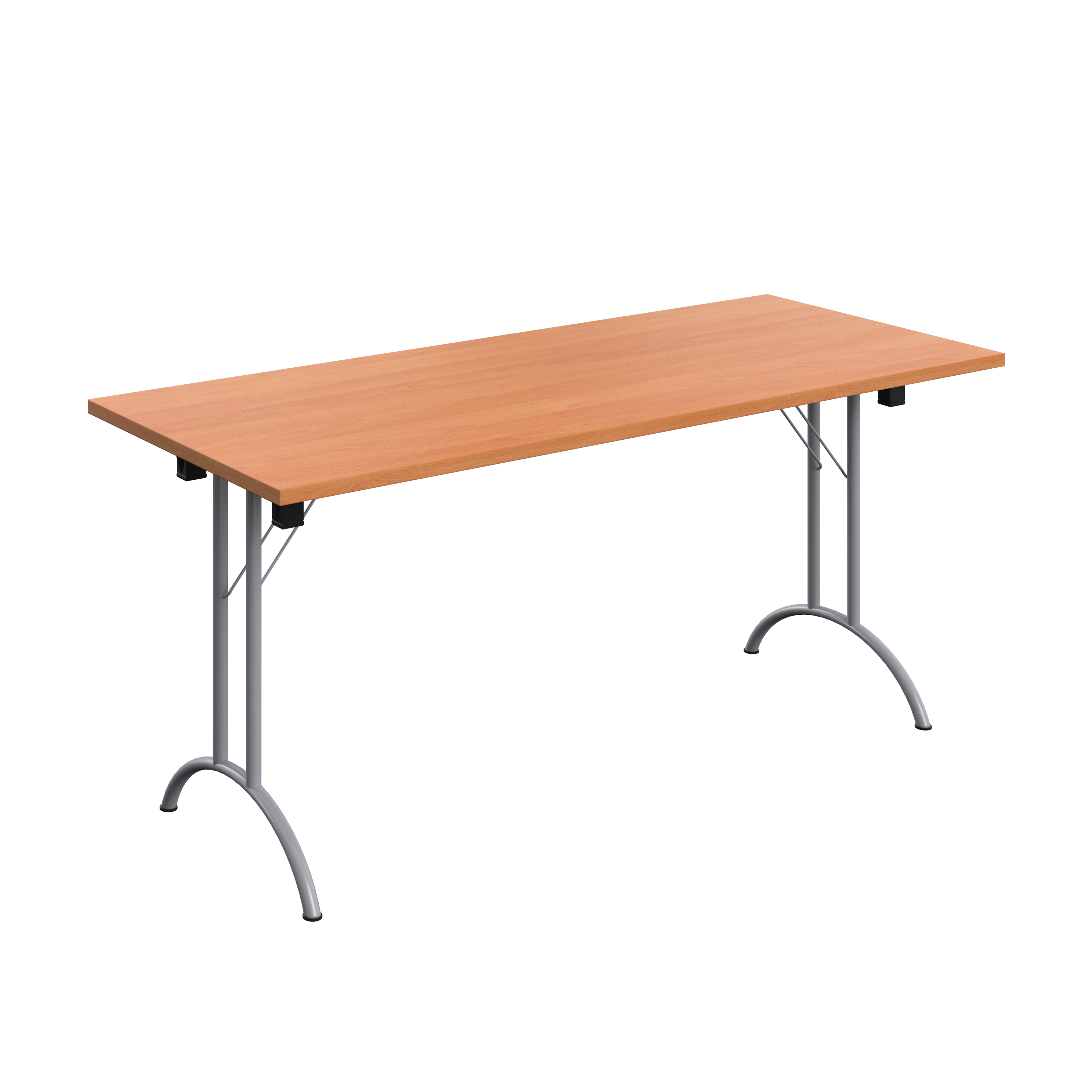 One Union Rectangular Folding Table (FSC) | 1600 X 700 | Nova Oak/Silver thumbnail 2
