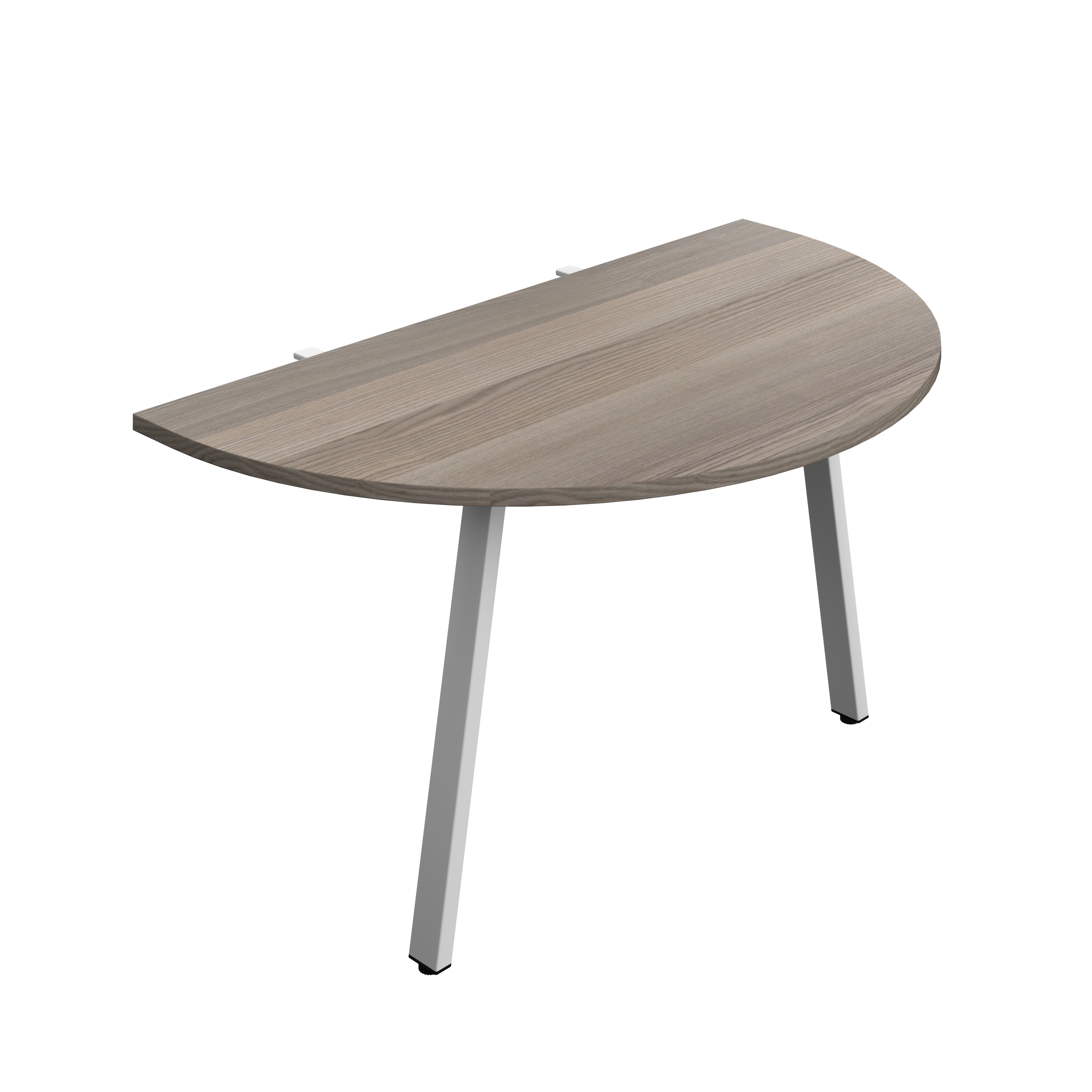 Synergy Screen Depth D-End Single Person Bench : A-Frame Leg : 1400 | 800 | Grey Oak/Silver