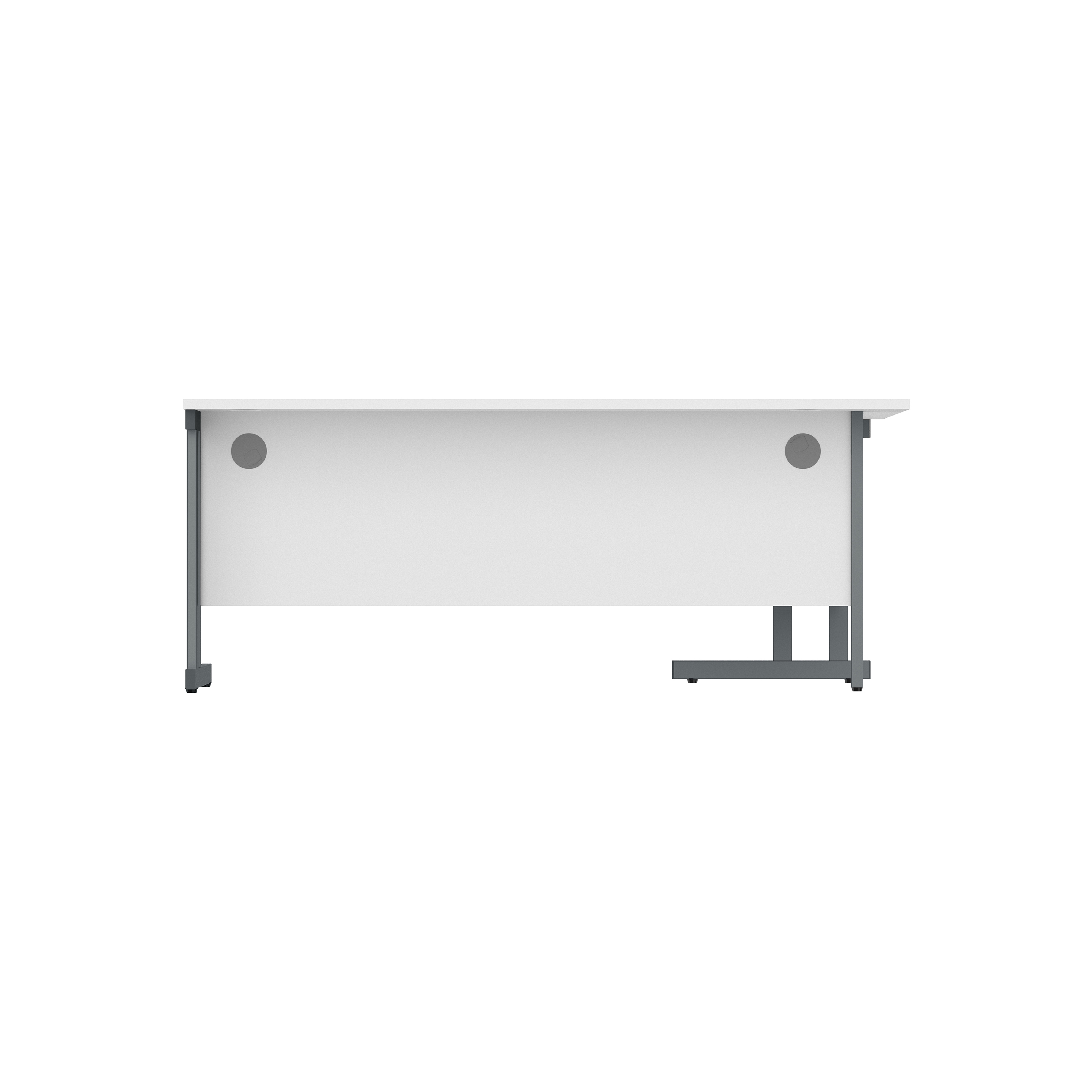 Office Left Hand Corner Desk with Steel Double Upright Cantilever Frame (FSC) | 1800X1200 | Arctic White/Graphite thumbnail 4