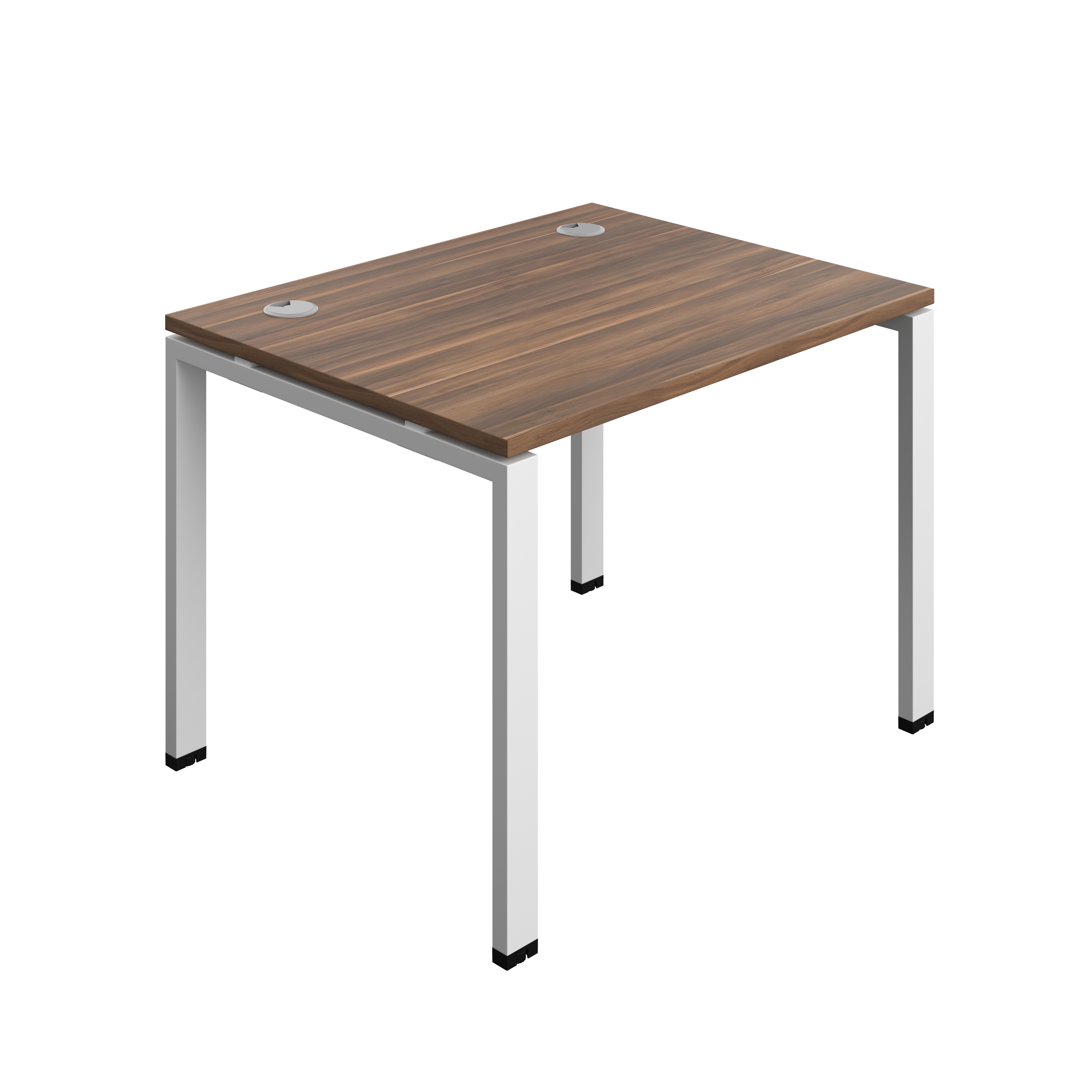 Synergy Bench with Cable Ports: 1 Person (FSC) : Goal Post Leg : 1000 | 800 | Dark Walnut/White