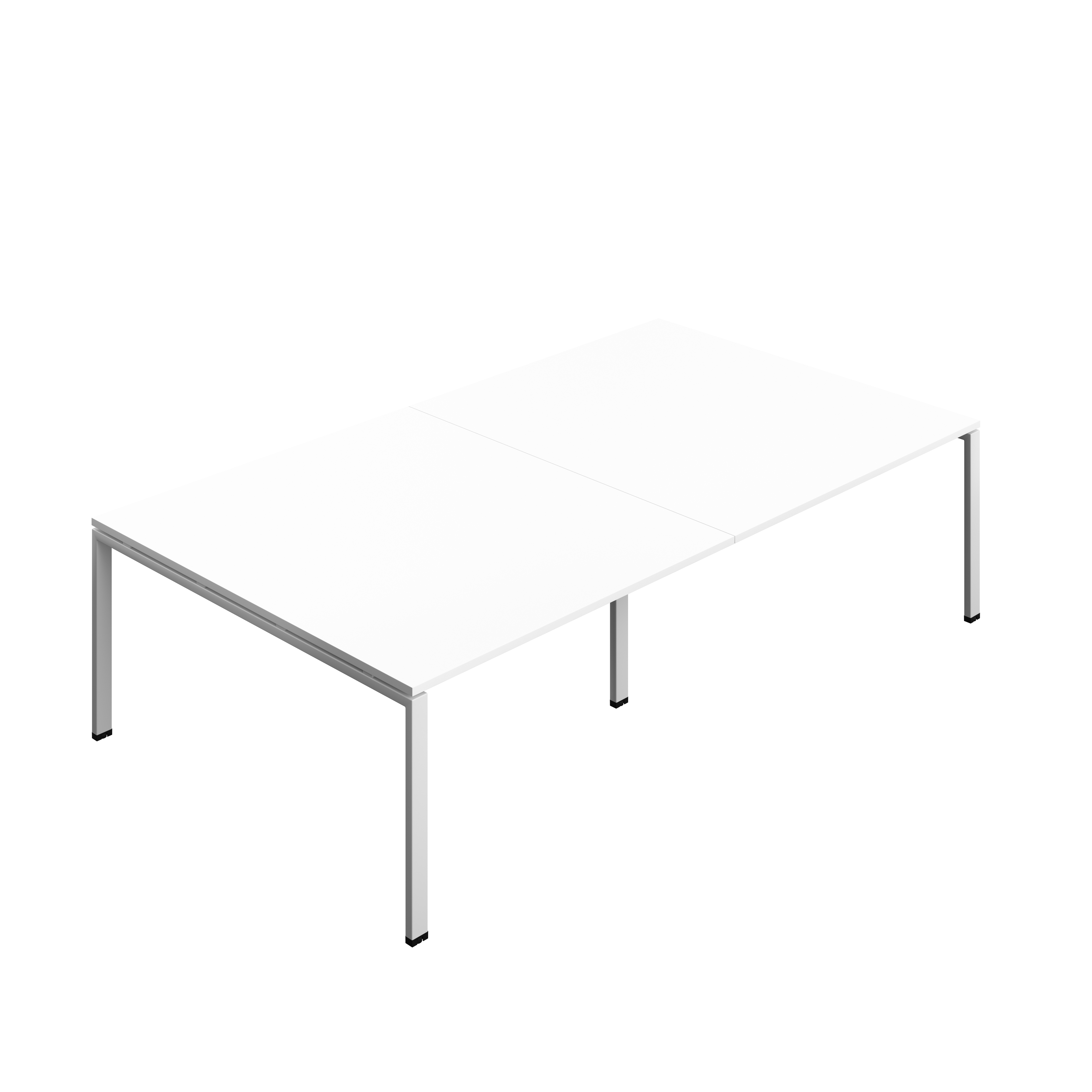Synergy Meeting Table (FSC) : Goal Post Leg : 2800 | 1600 | White/Silver