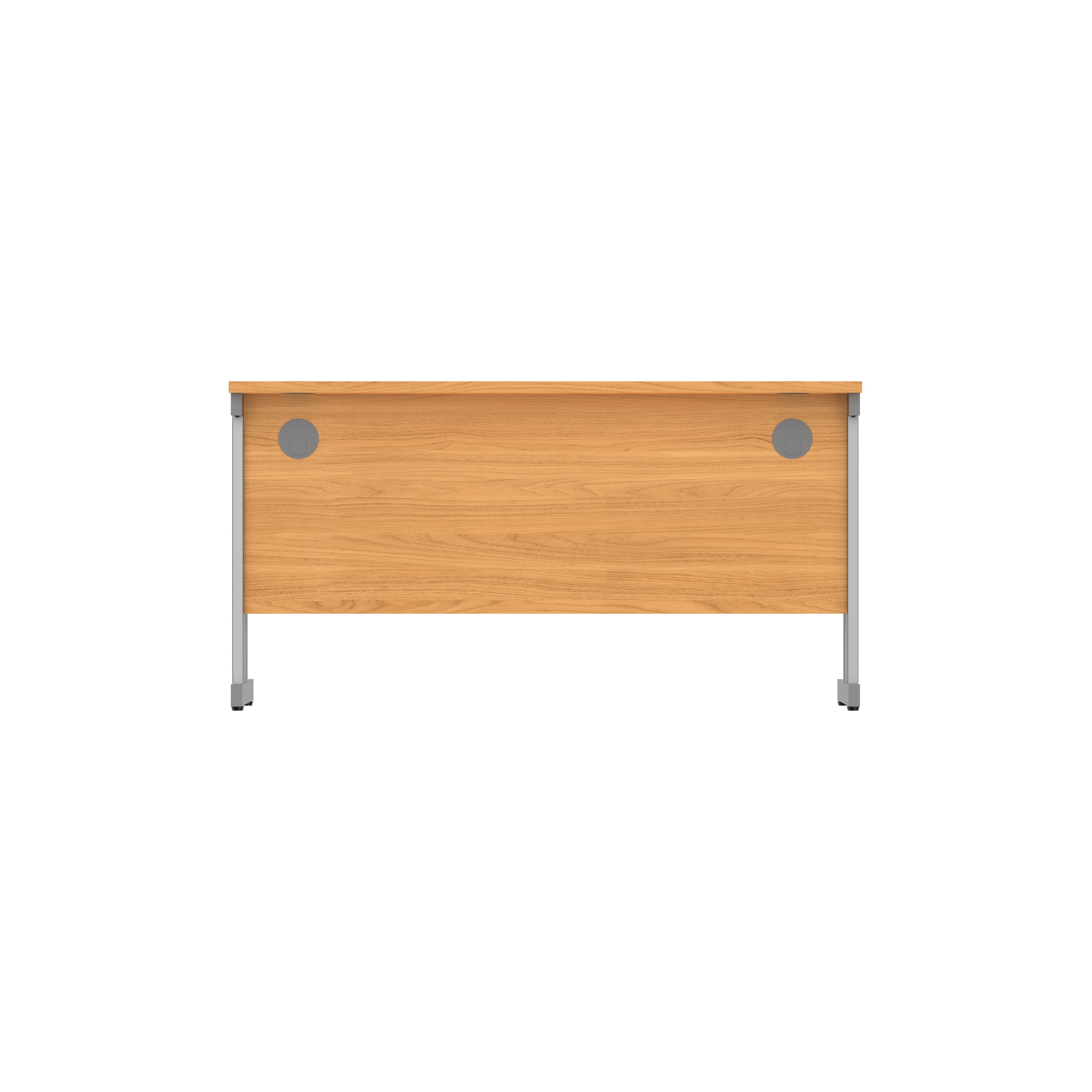Office Rectangular Desk with Steel Double Upright Cantilever Frame (FSC) | 1400X600 | Norwegian Beech/Graphite thumbnail 5