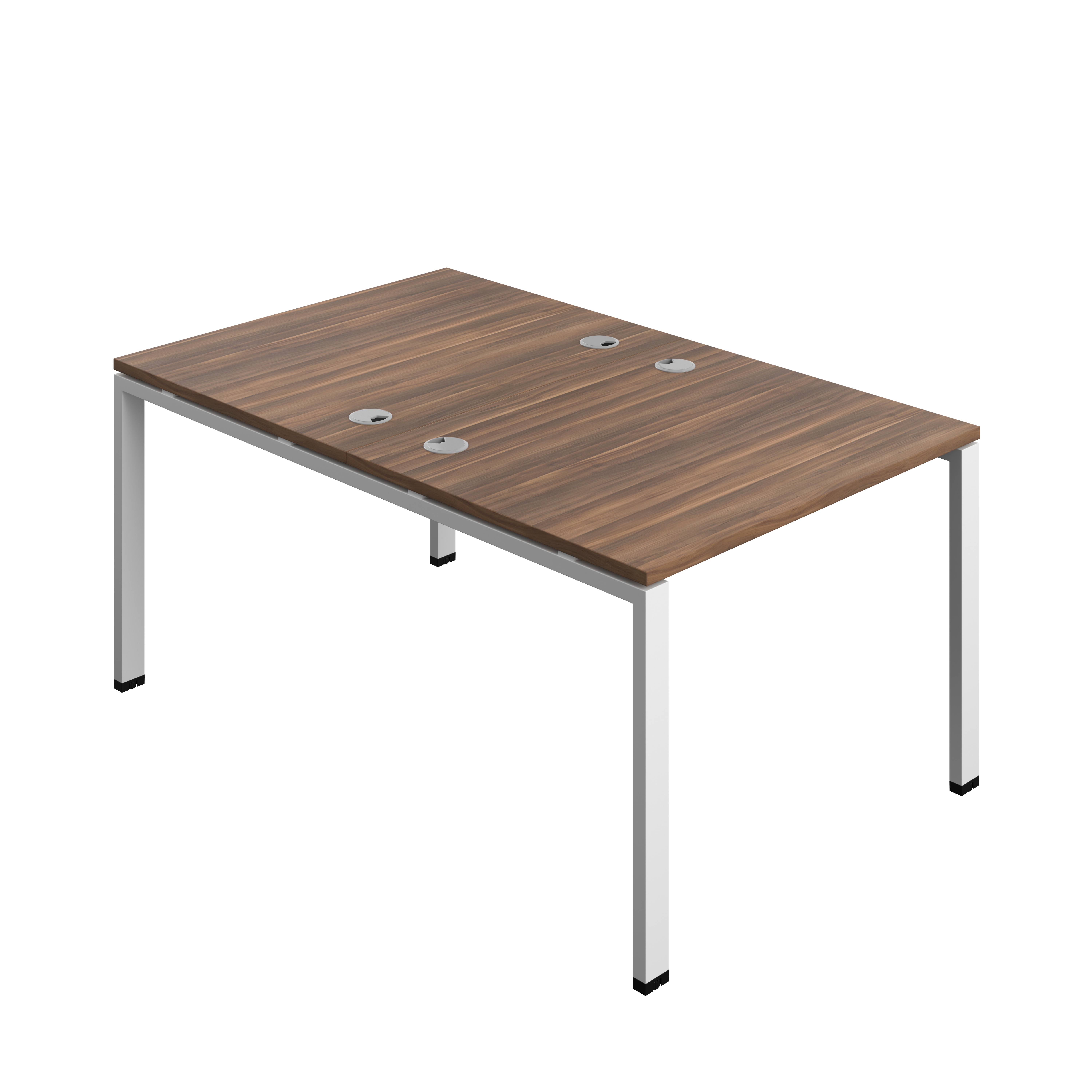 Synergy Bench with Cable Ports: 2 Person (FSC) : Goal Post Leg : 1000 | 800 | Dark Walnut/White