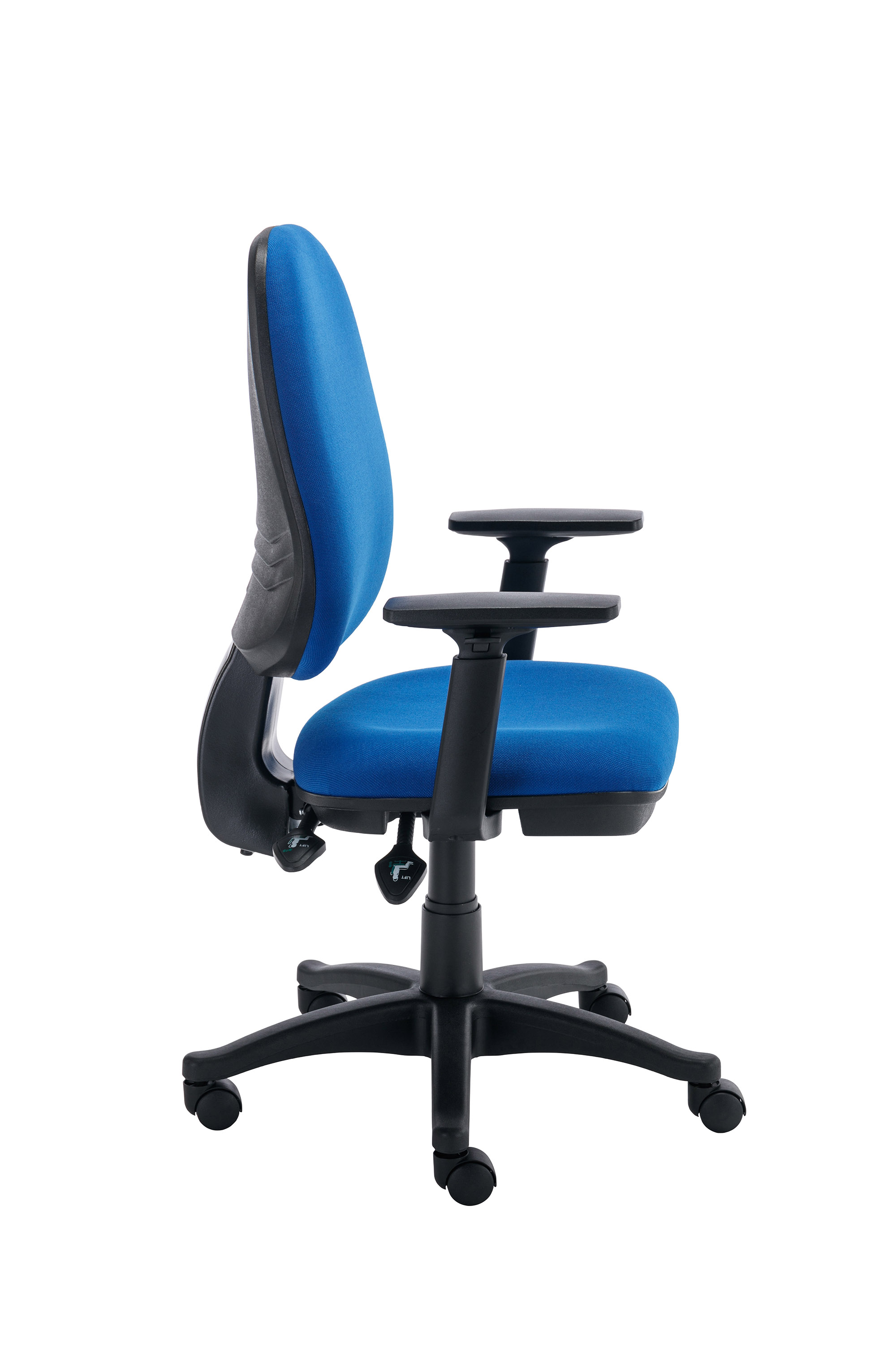 Versi 2 Lever Operator Chair | Adjustable Arms | Royal Blue thumbnail 3
