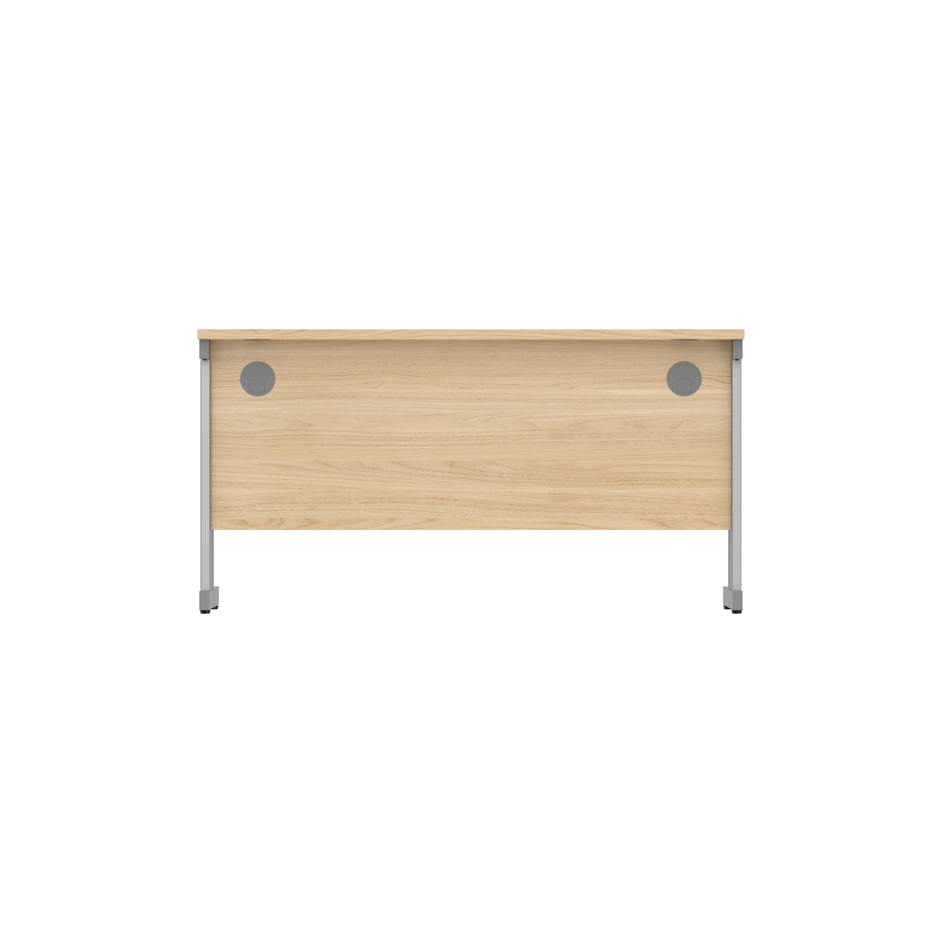 Office Rectangular Desk with Steel Double Upright Cantilever Frame (FSC) | 1400X600 | Canadian Oak/Graphite thumbnail 5