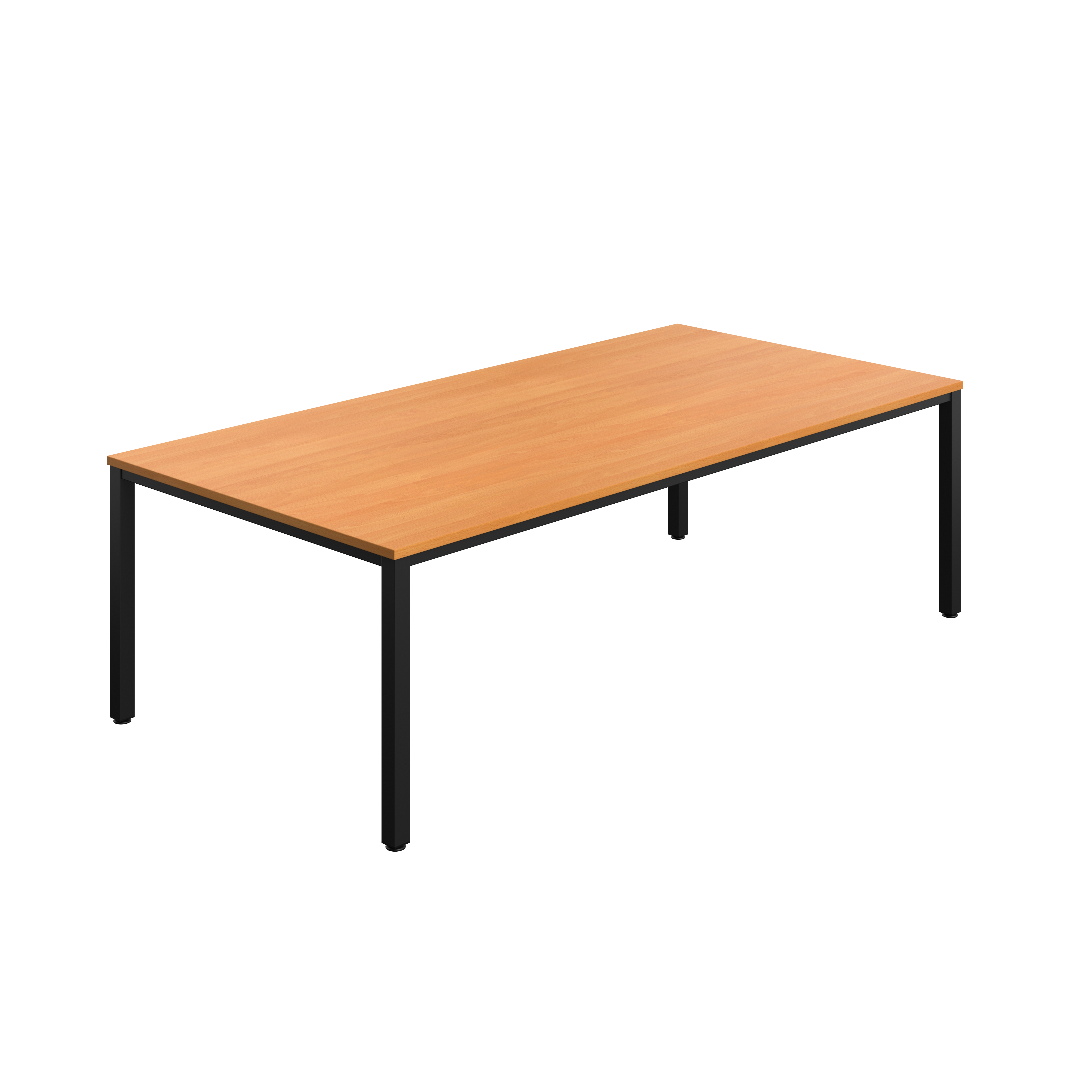 Fraction Infinity Rectangular Meeting Table (FSC) | 2400 X 1200 | Beech/Black