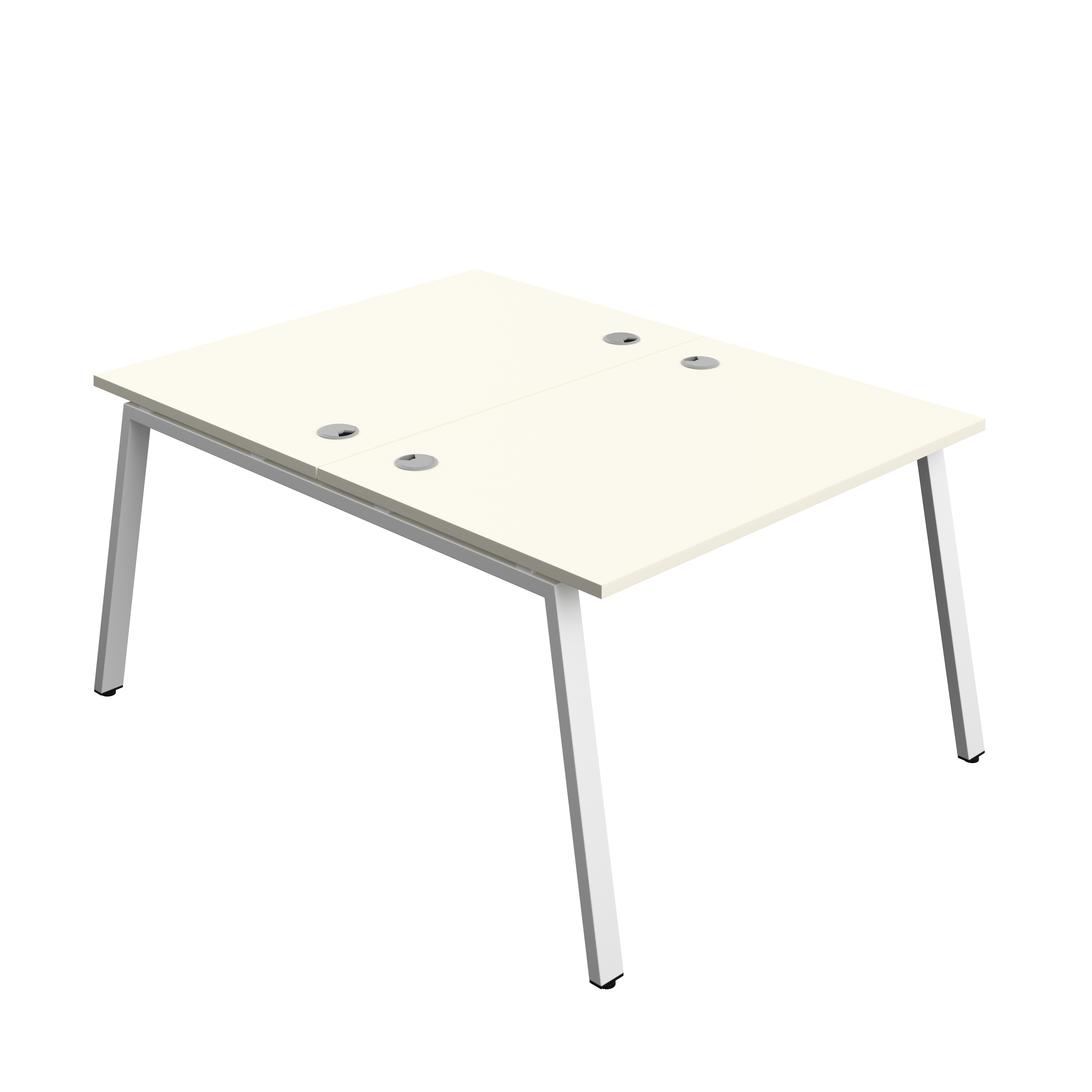 Synergy Bench with Cable Ports: 2 Person (FSC) : A-Frame Leg : 1200 | 800 | White/White