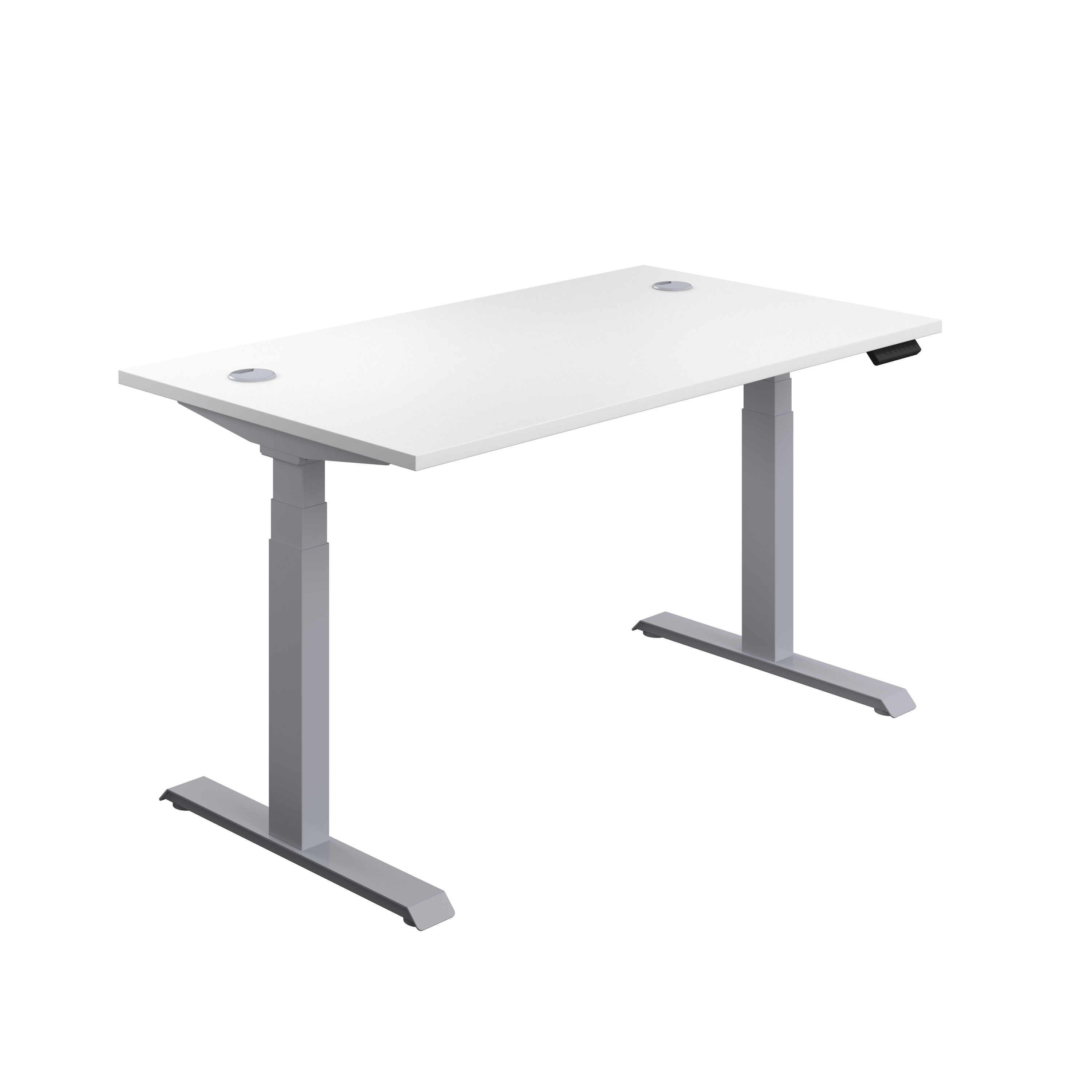 Economy+Sit+Stand+Desk+%28FSC%29+1200+X+800+White%2FSilver