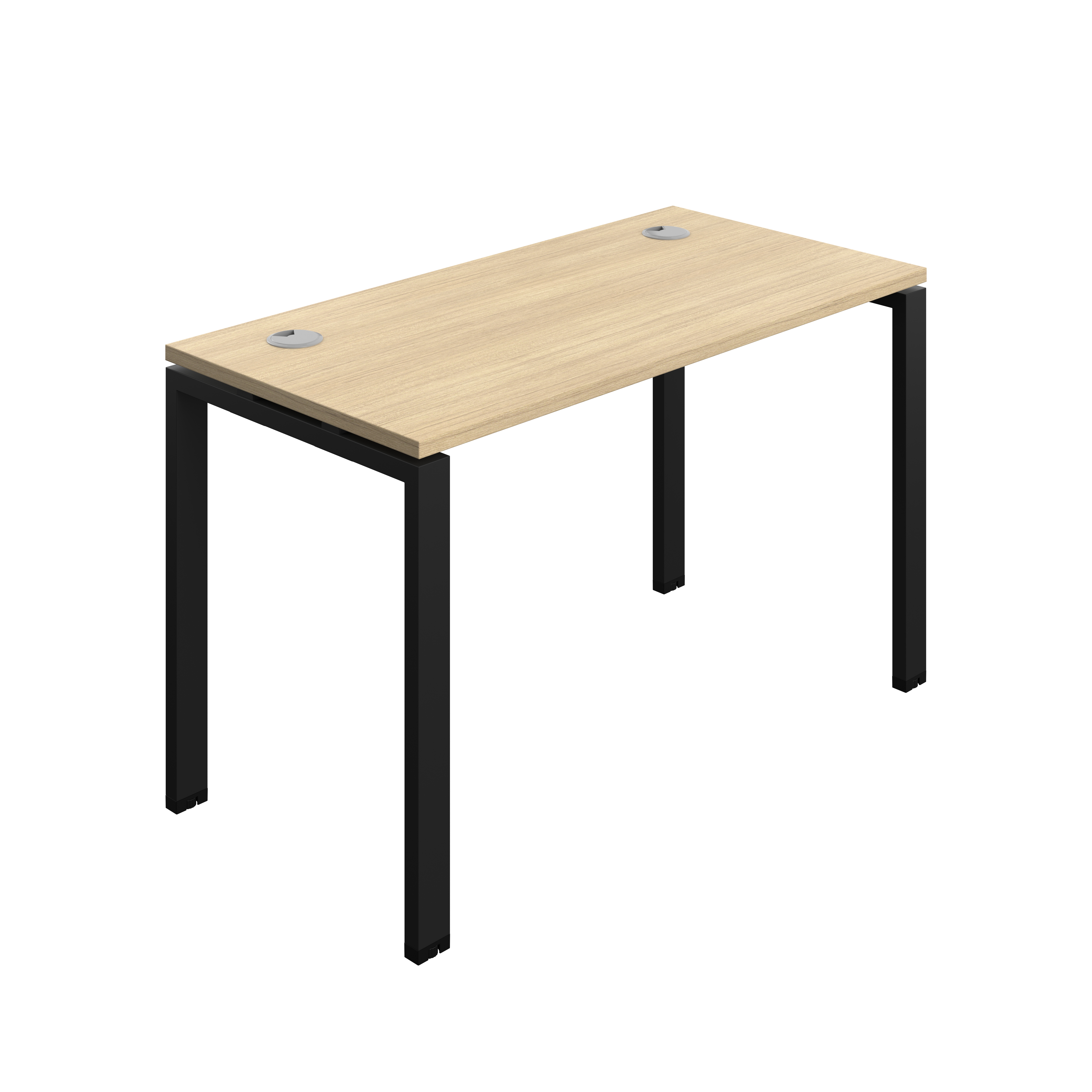 Synergy Bench with Cable Ports: 1 Person (FSC) : Goal Post Leg : 1200 | 600 | Nova Oak/Black