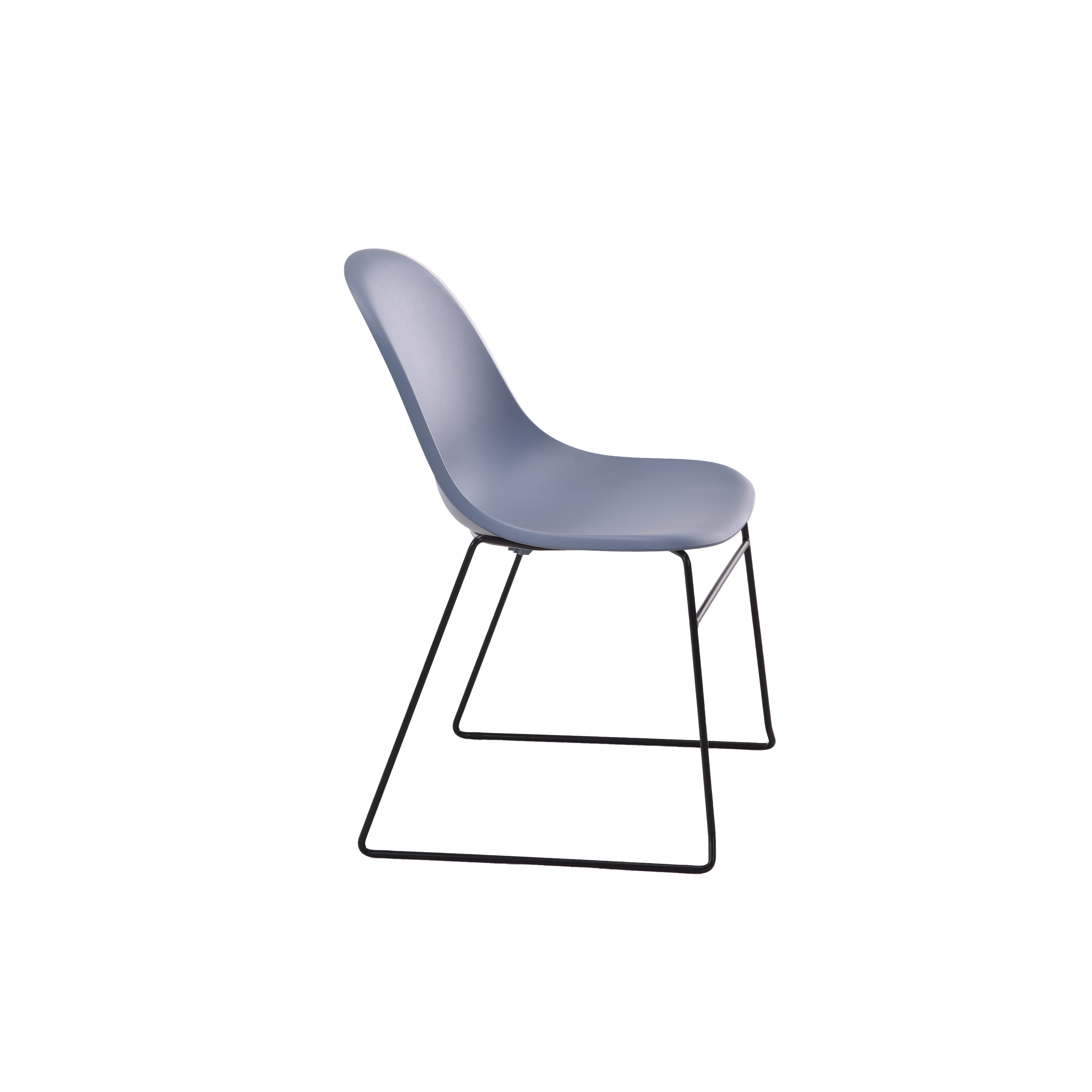 Lizzie Skid Chair | Steel Blue thumbnail 3