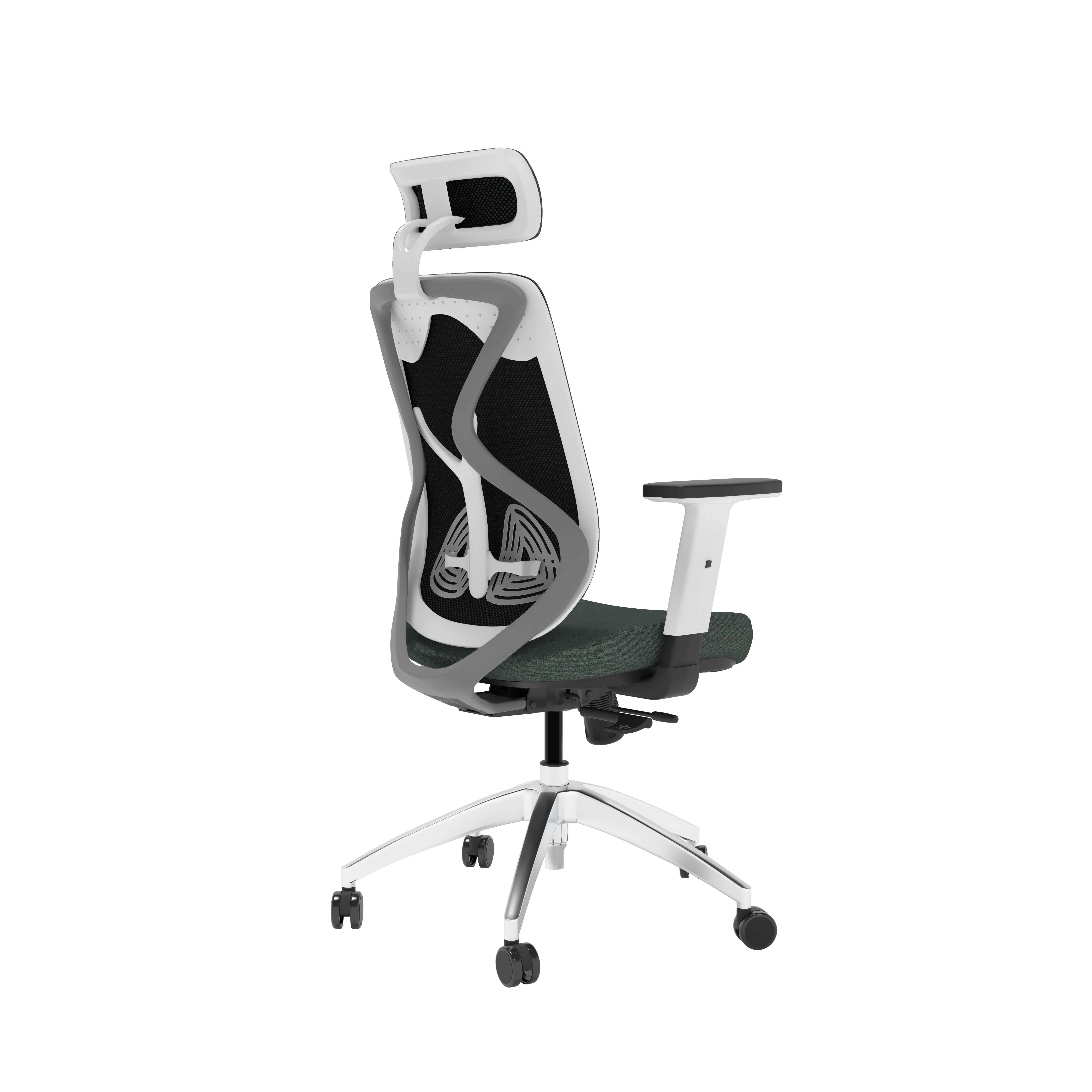 Maldini High Back Office Chair | Green/White thumbnail 5