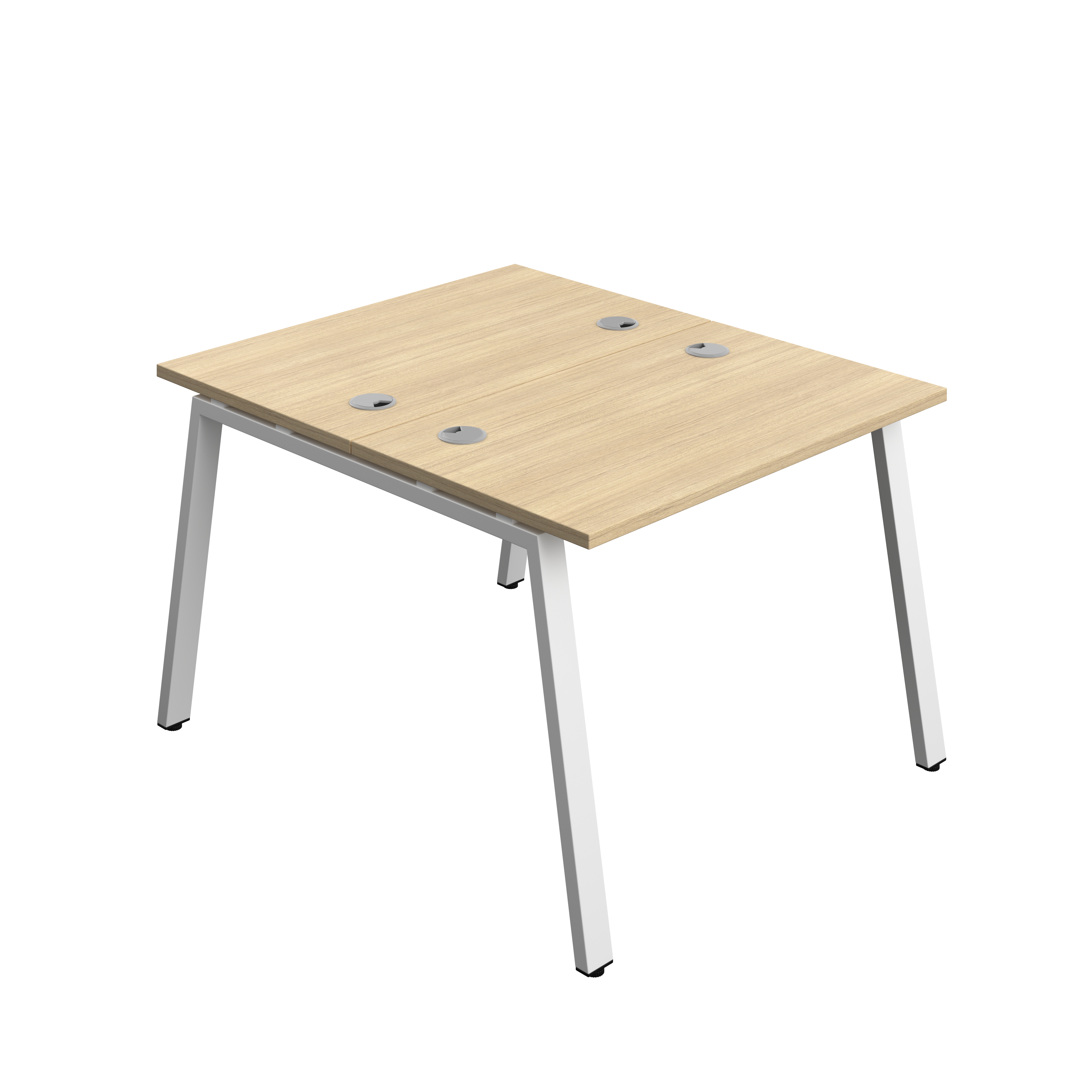 Synergy Bench with Cable Ports: 2 Person (FSC) : A-Frame Leg : 1000 | 600 | Nova Oak/White
