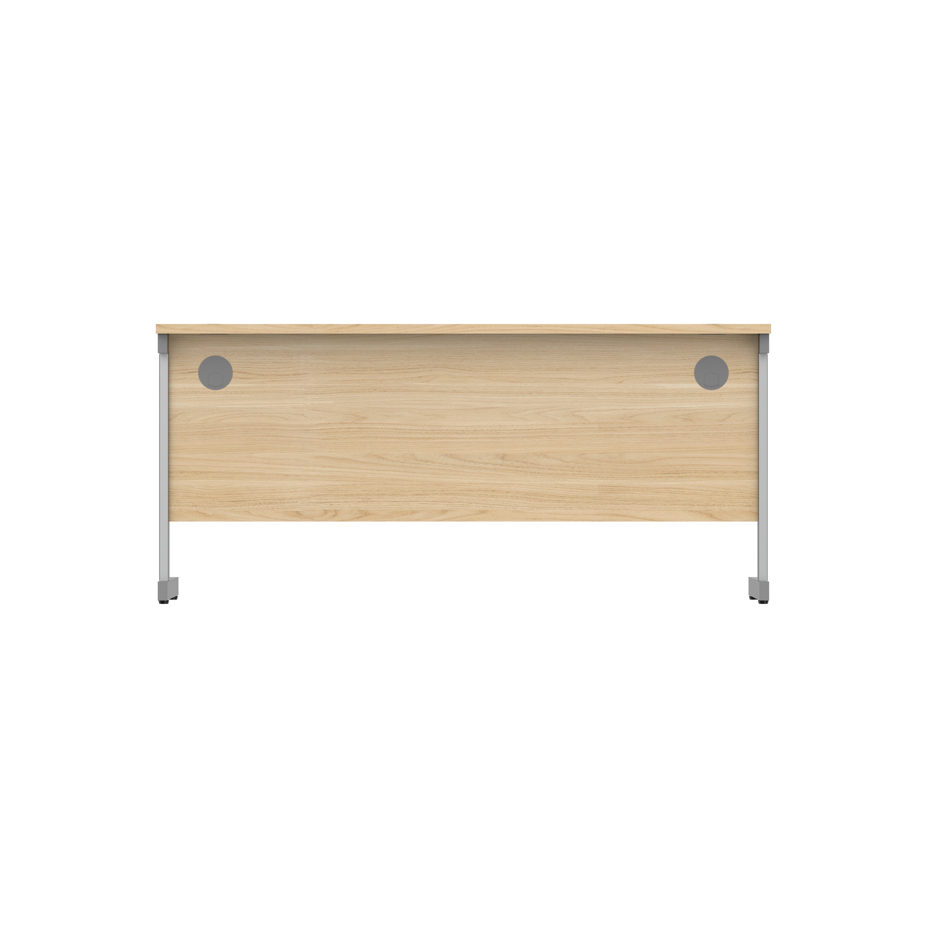 Office Rectangular Desk with Steel Single Upright Cantilever Frame (FSC) | 1600X600 | Canadian Oak/Graphite thumbnail 5