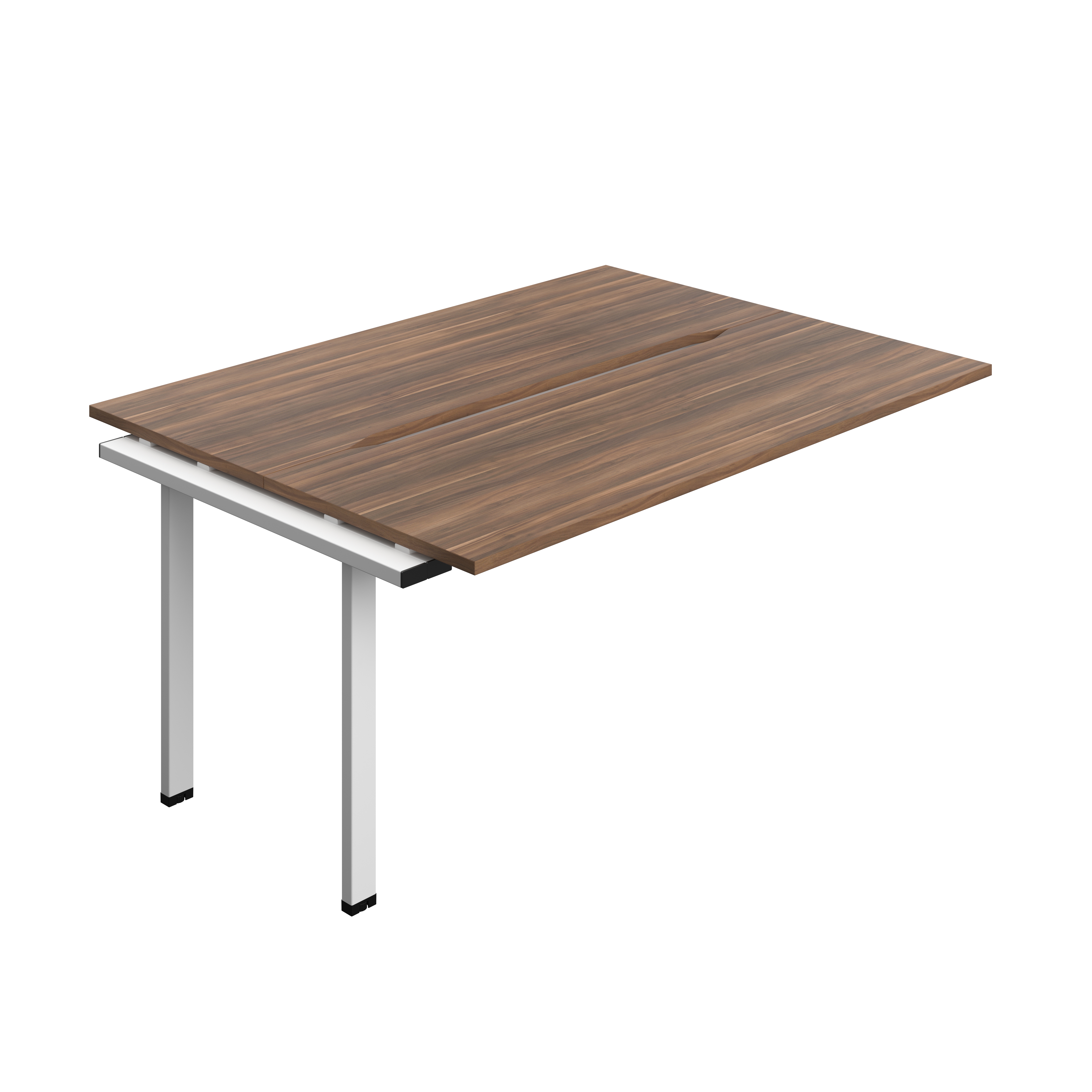 Synergy Bench Extension with Cut Out: 2 Person (FSC) : 1600 | 600 | Dark Walnut/White